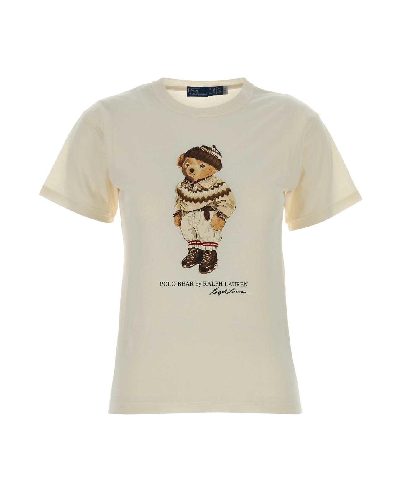Polo Ralph Lauren Ivory Cotton T-shirt - WARMWHITE