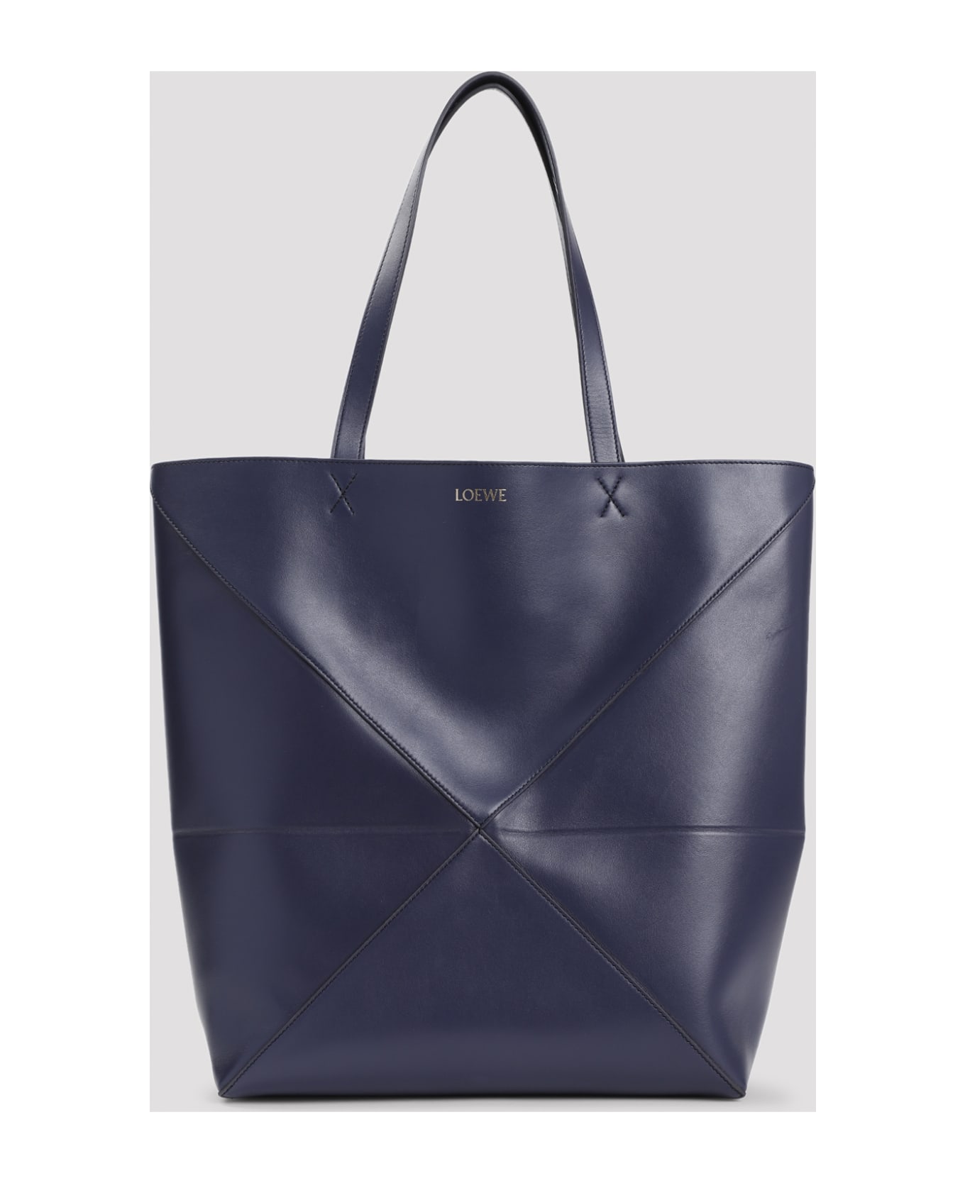Loewe Puzzle Fold Large Tote - Abyss Blue