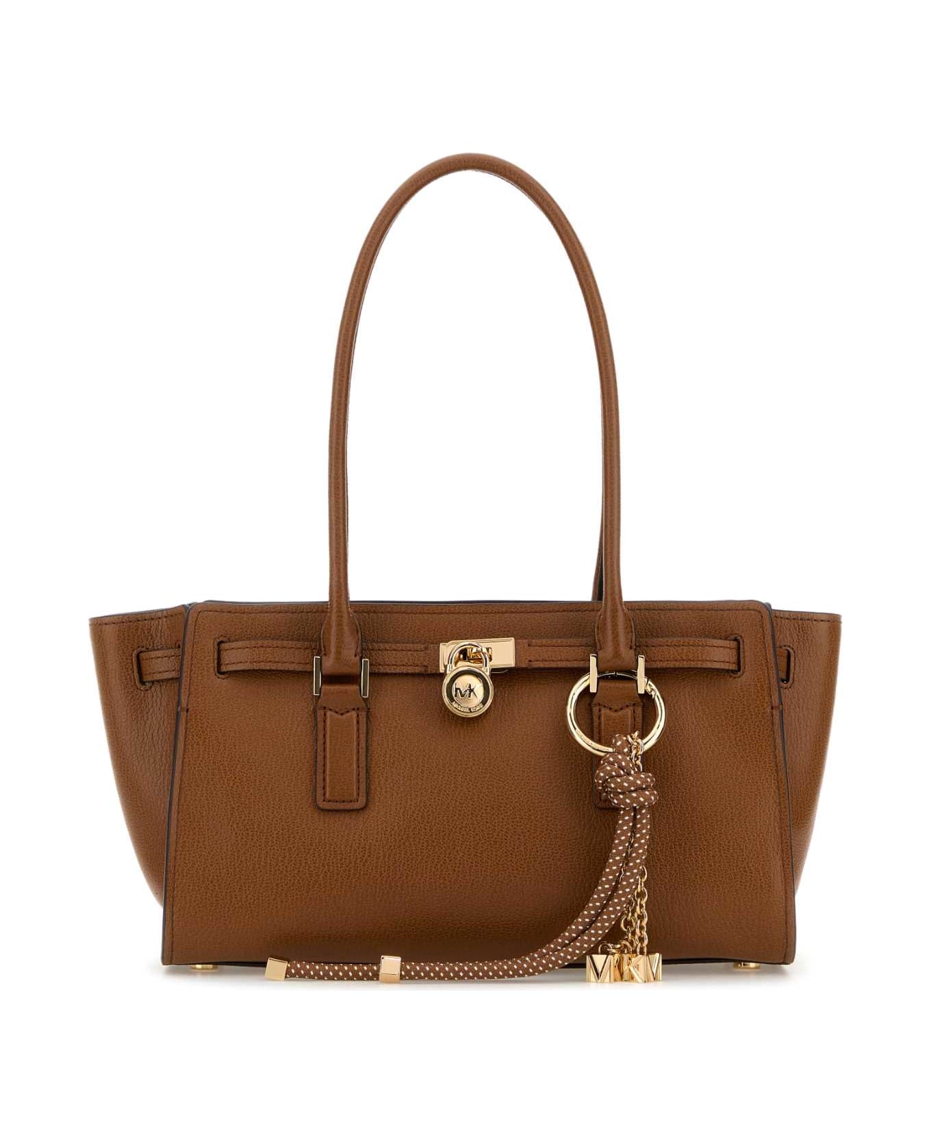 Michael Kors Camel Leather Hamilton Shopping Bag - LUGGAGE