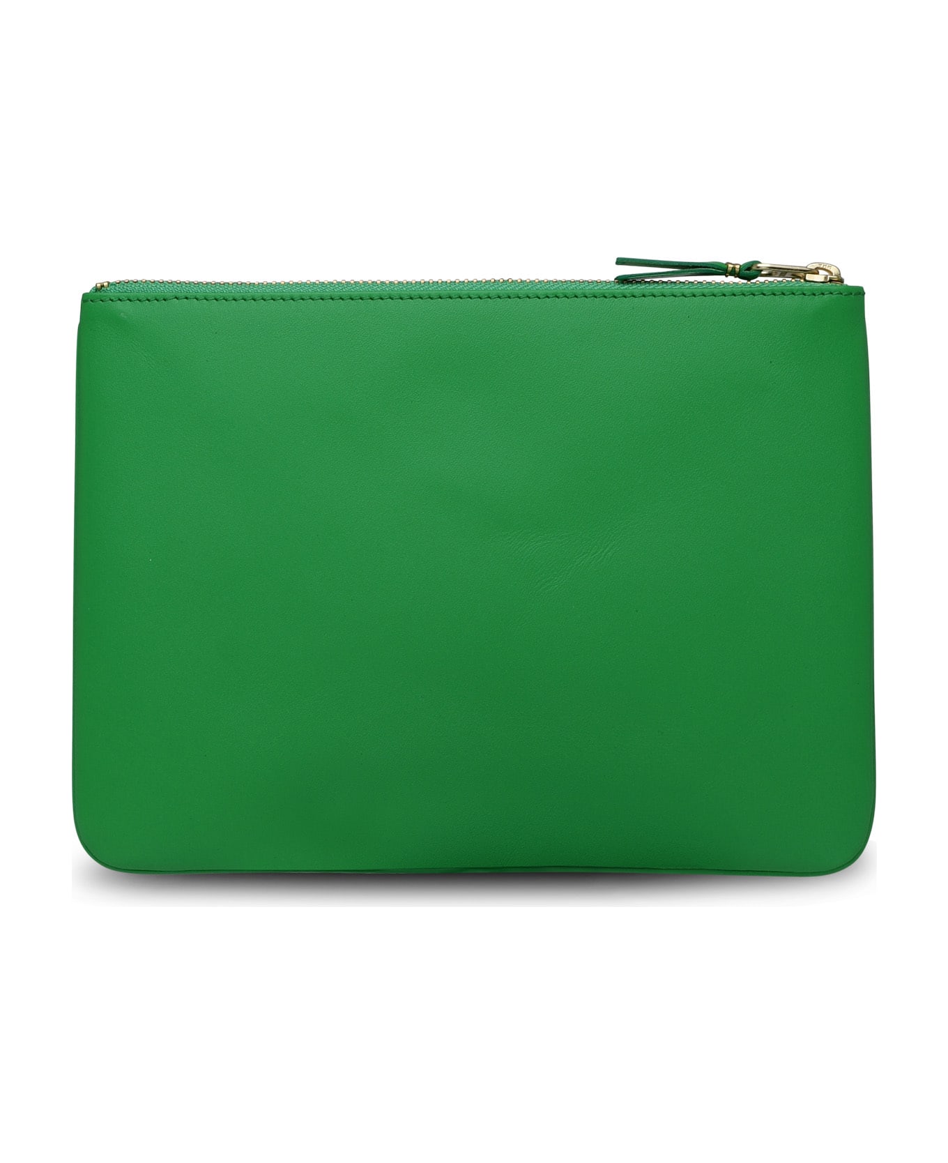 Comme des Garçons Wallet Green Leather Envelope Bag