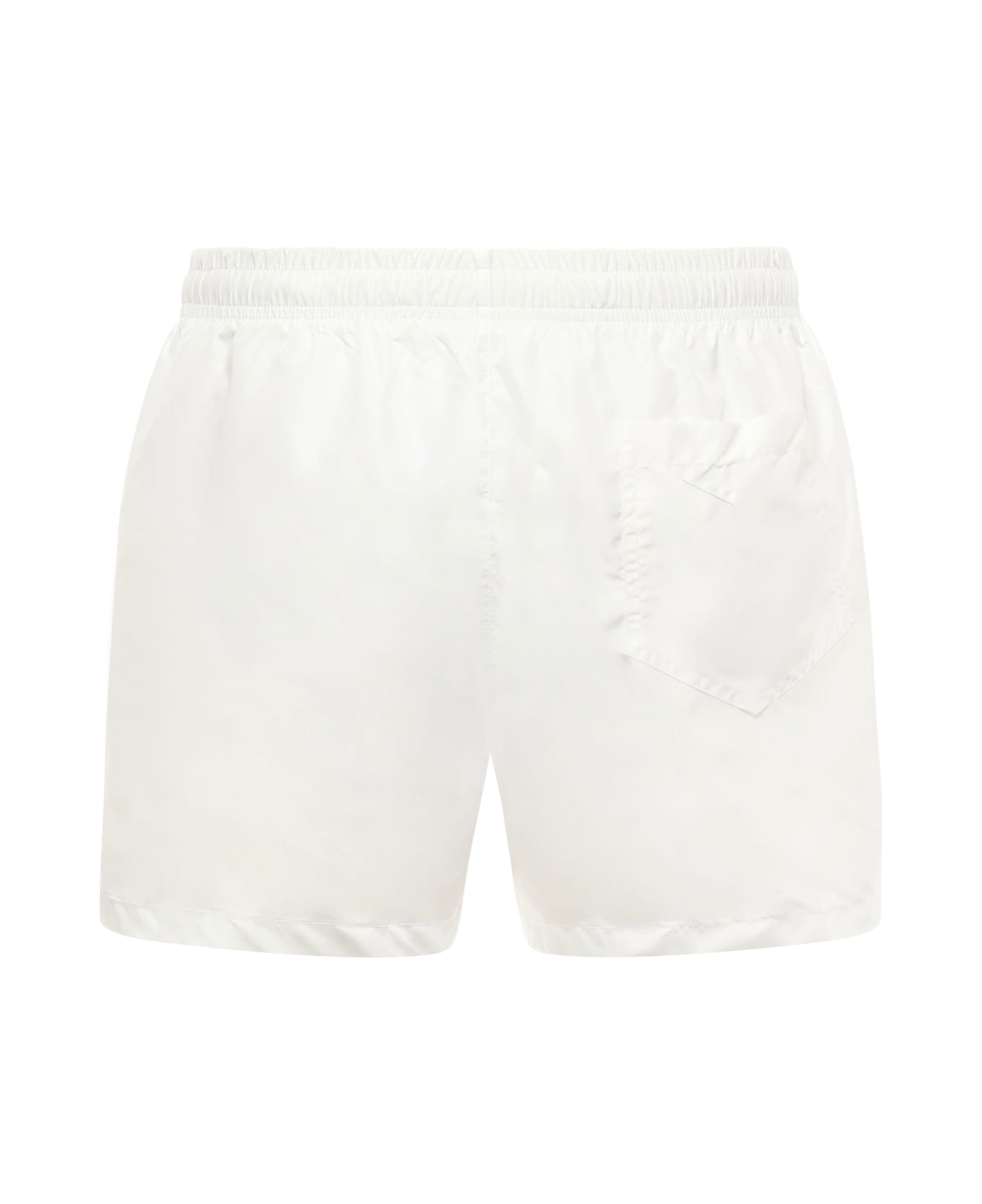 Moschino Swim Trunks With Logo - White
