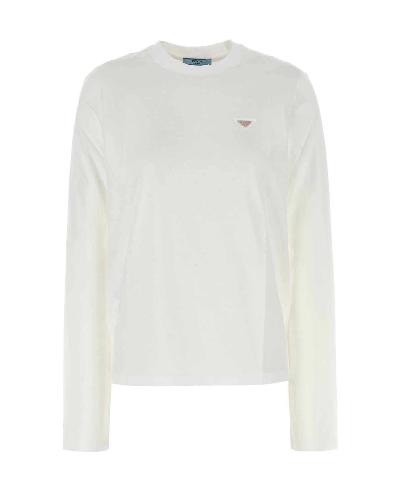 Prada White Cotton T-shirt - BIANCO