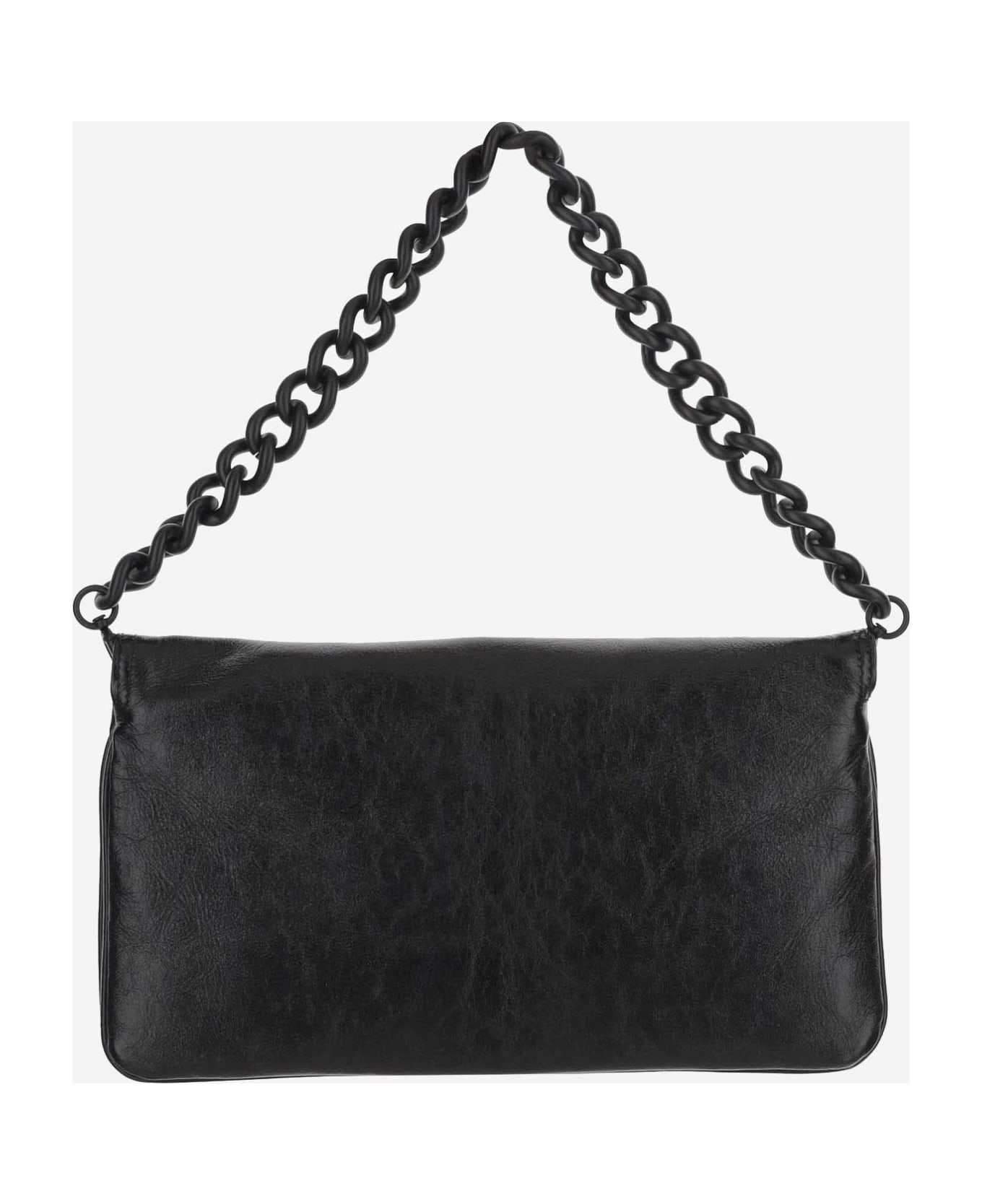 Balenciaga Flap Bag Bb Soft Medium Leather - Black