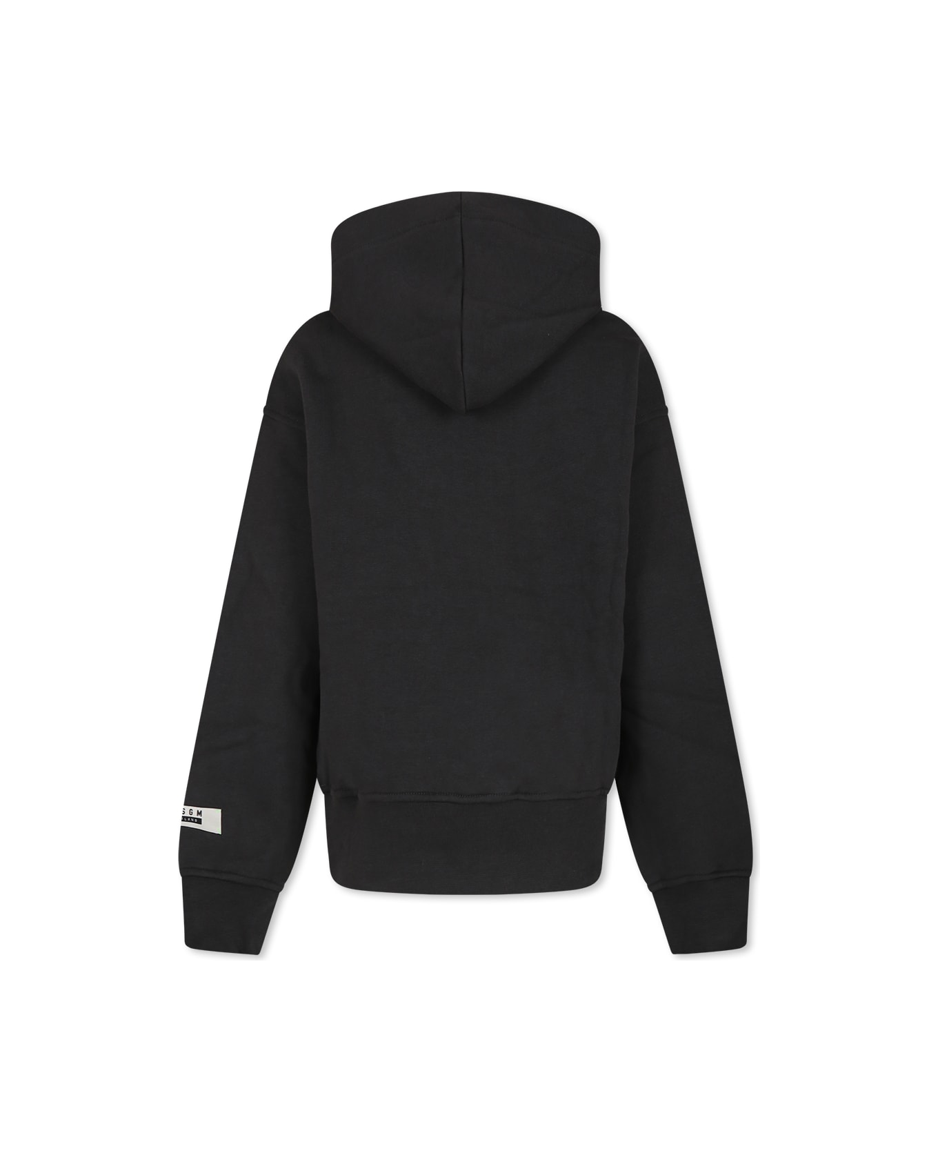 MSGM Black Sweatshirt For Boy With Logo | italist