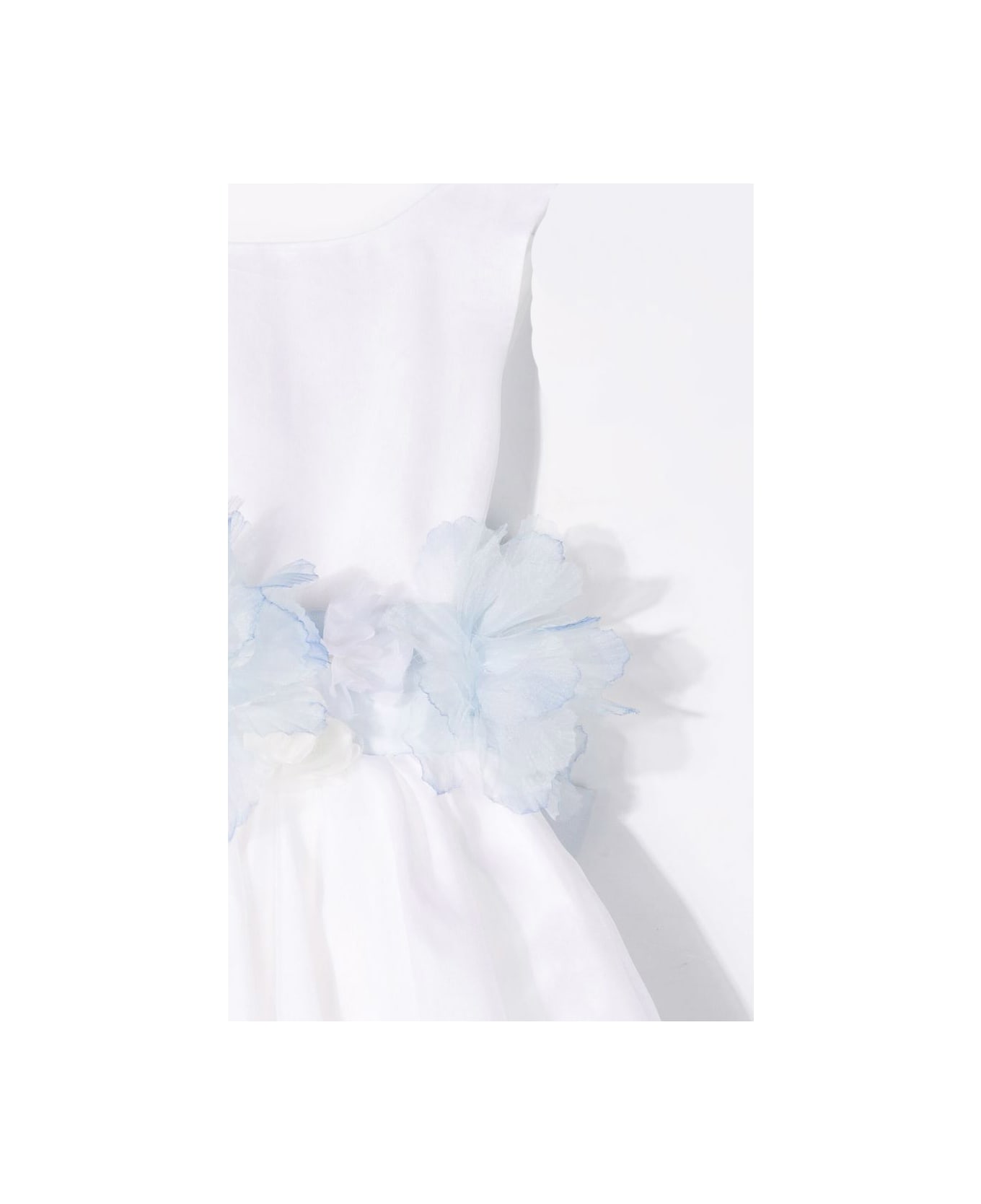 La stupenderia Sleeveless Dress - Bianco-azzuro