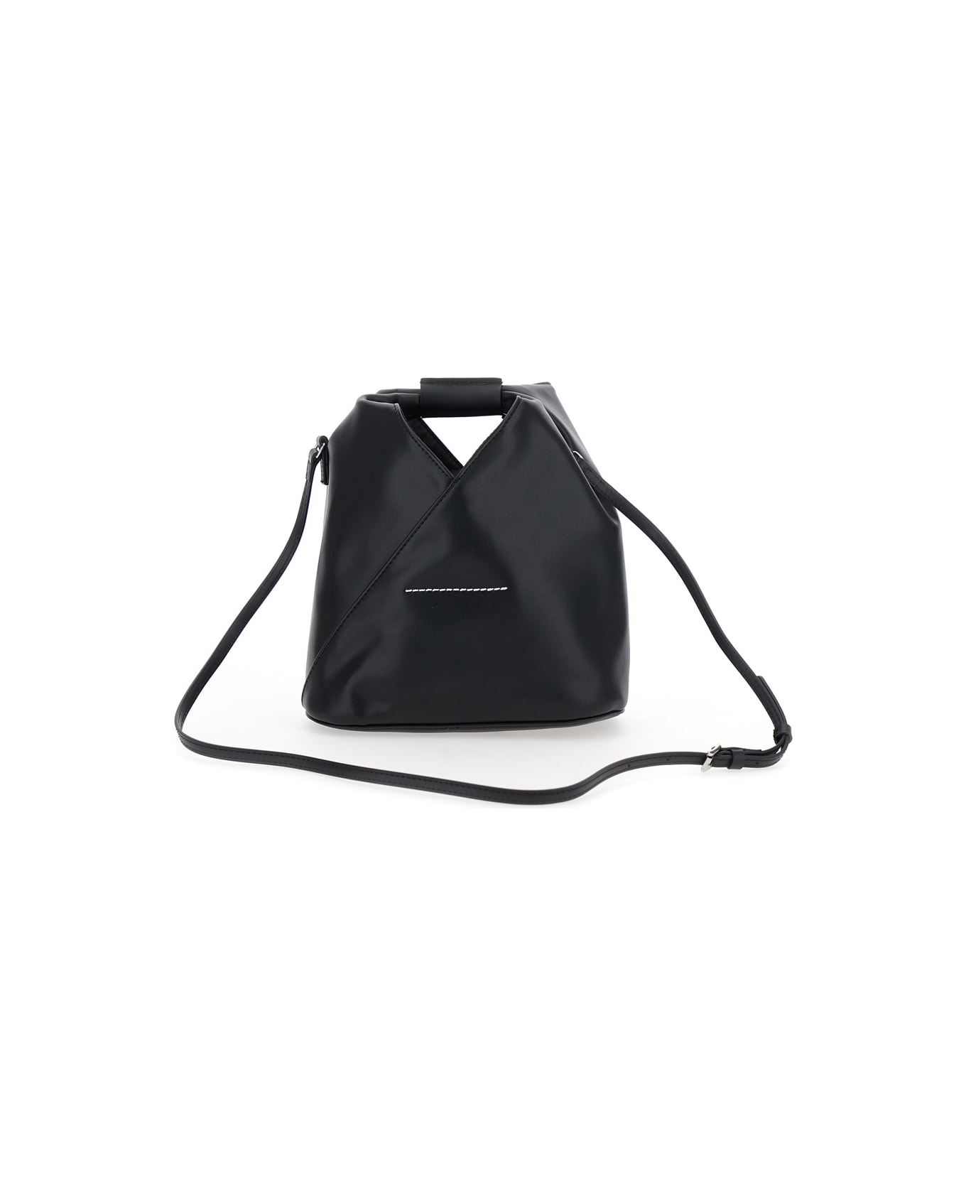MM6 Maison Margiela 
japanese
 Black Crossbody Bag With Embossed Numeric Logo On The Handle And Adjustable Shoulder Strap In Ecoleather Girl - Black