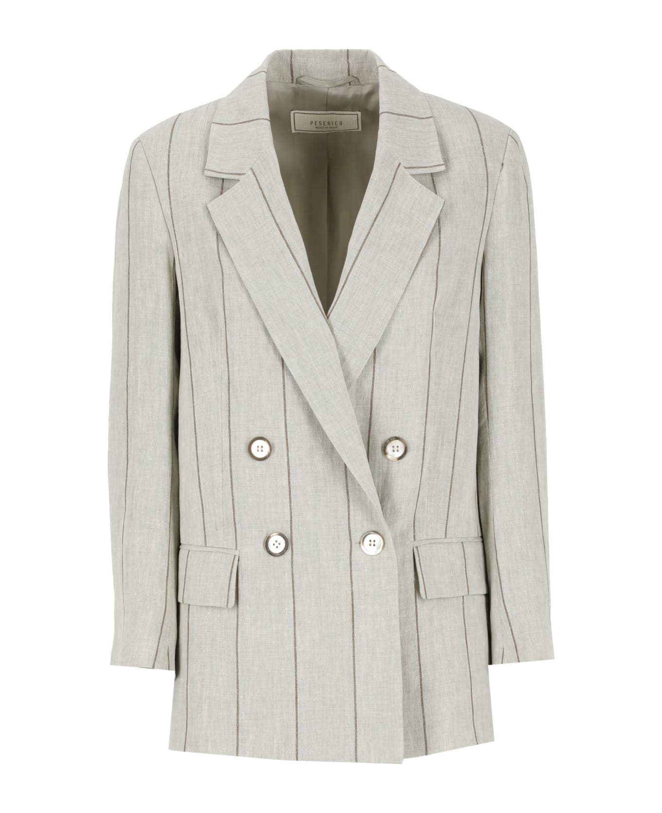 Peserico Linen Blazer - Grey