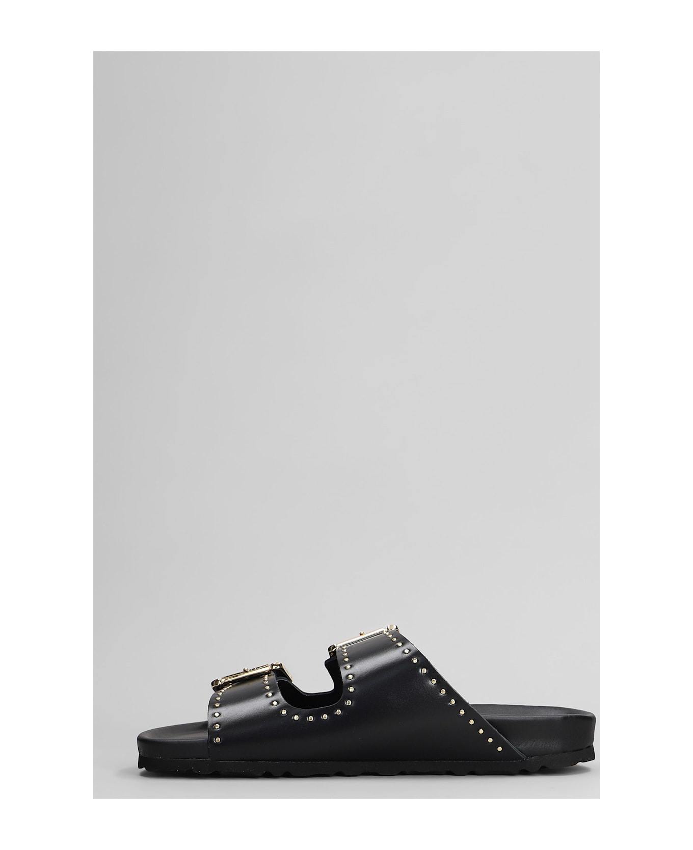 Cubanas Amalia Flats In Black Leather - black