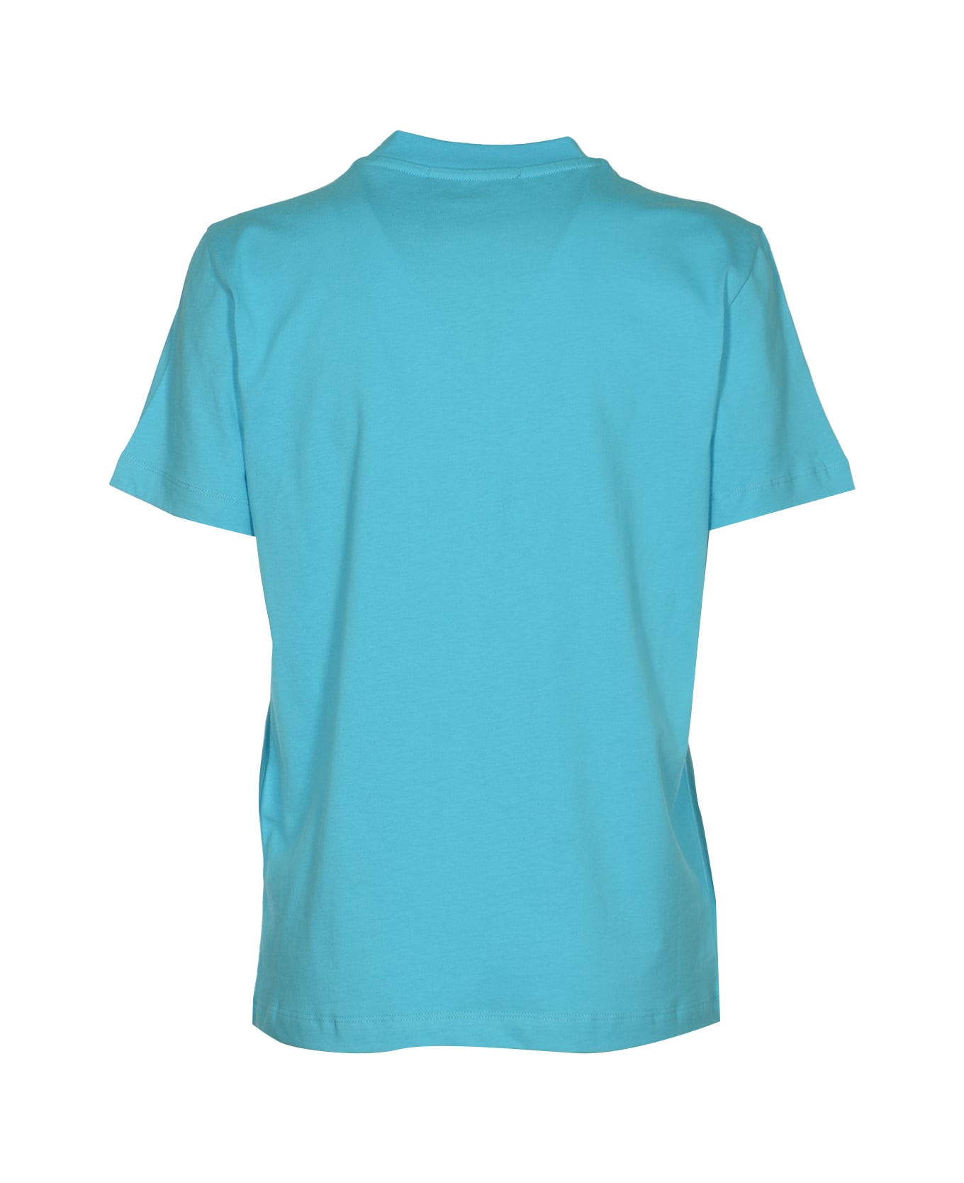 MSGM Logo Round Neck T-shirt - Light Blue