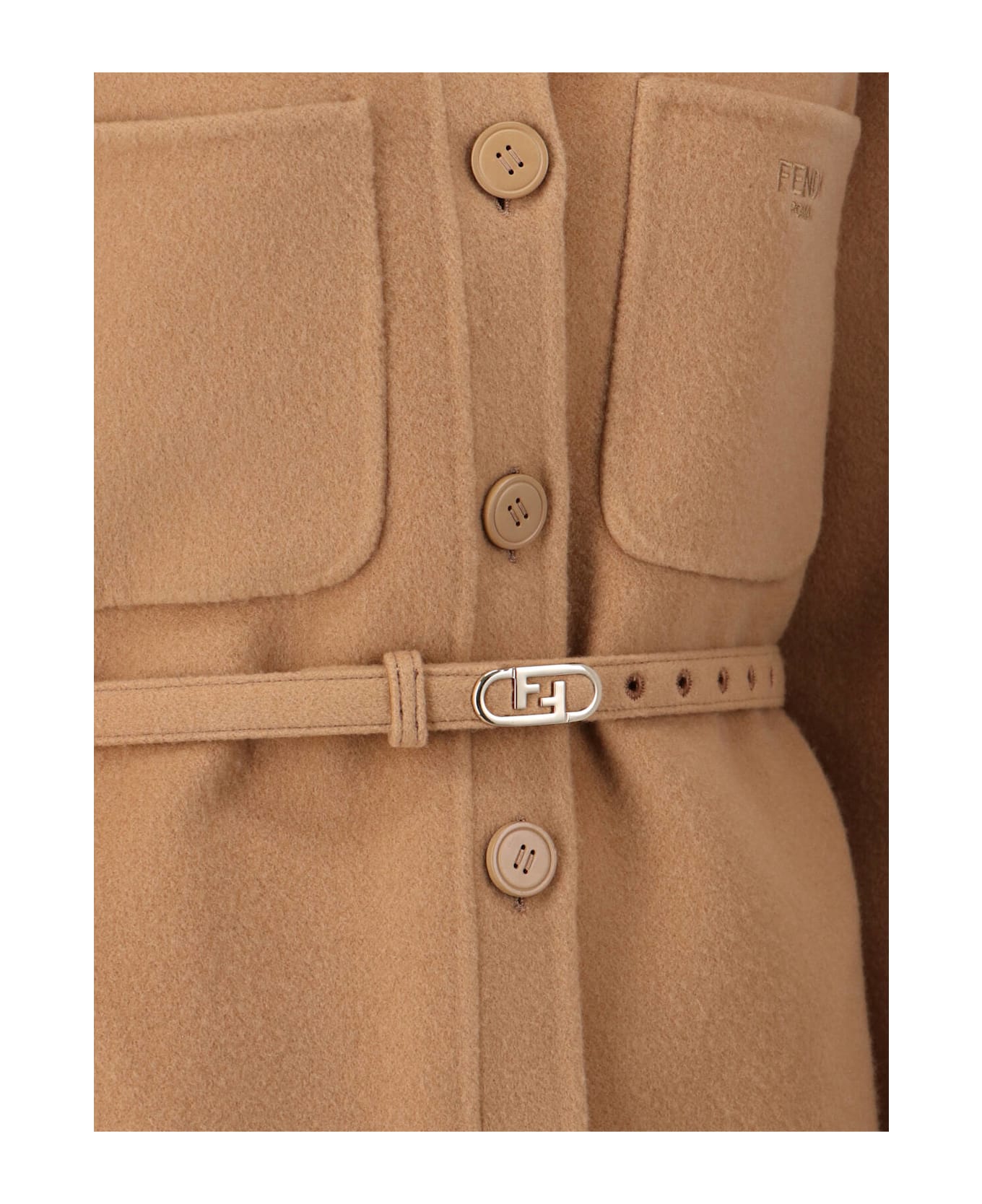 Fendi Cashmere Shirt Jacket - Brown