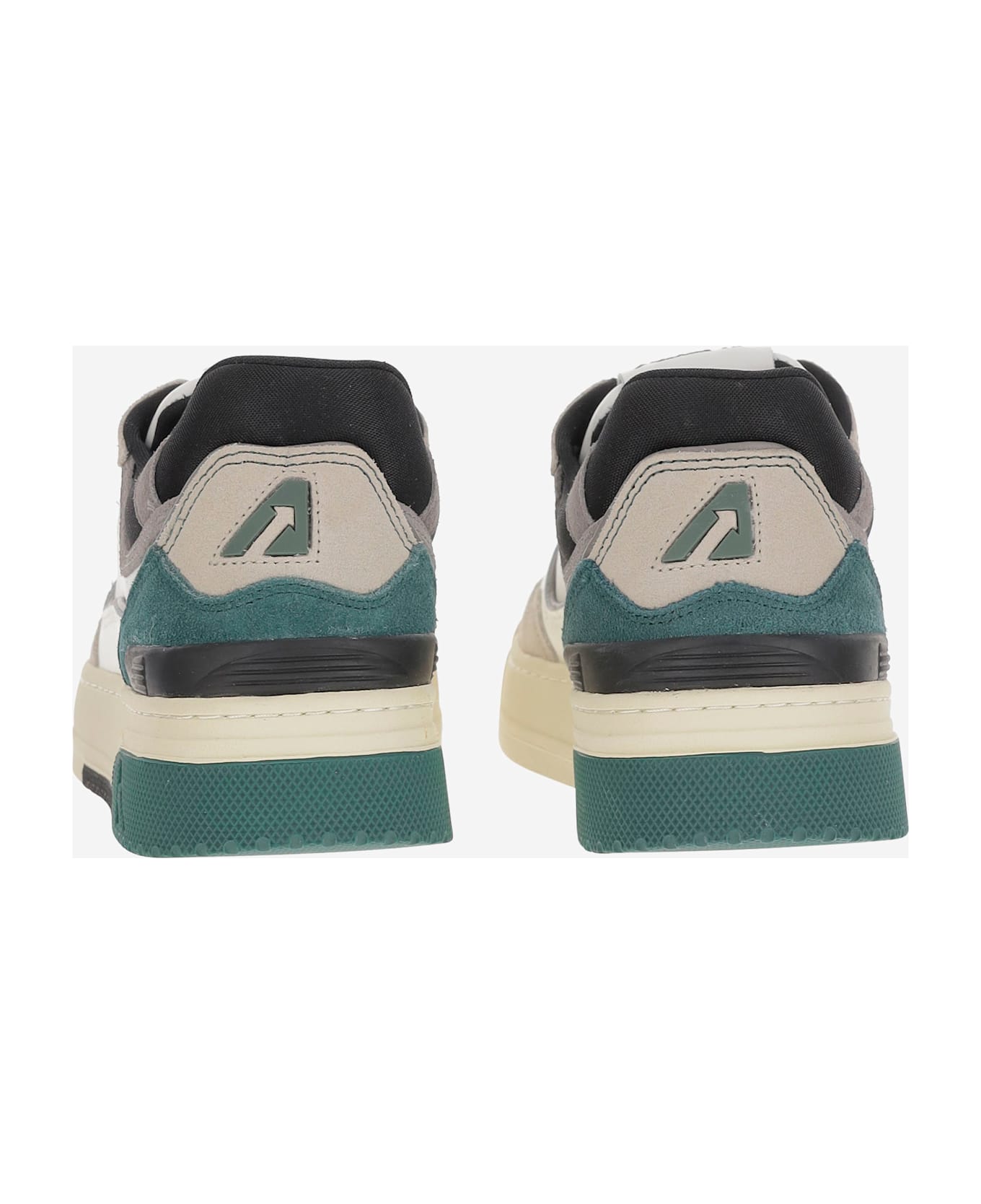 Autry Clc Low Suede And Mesh Sneakers - Red