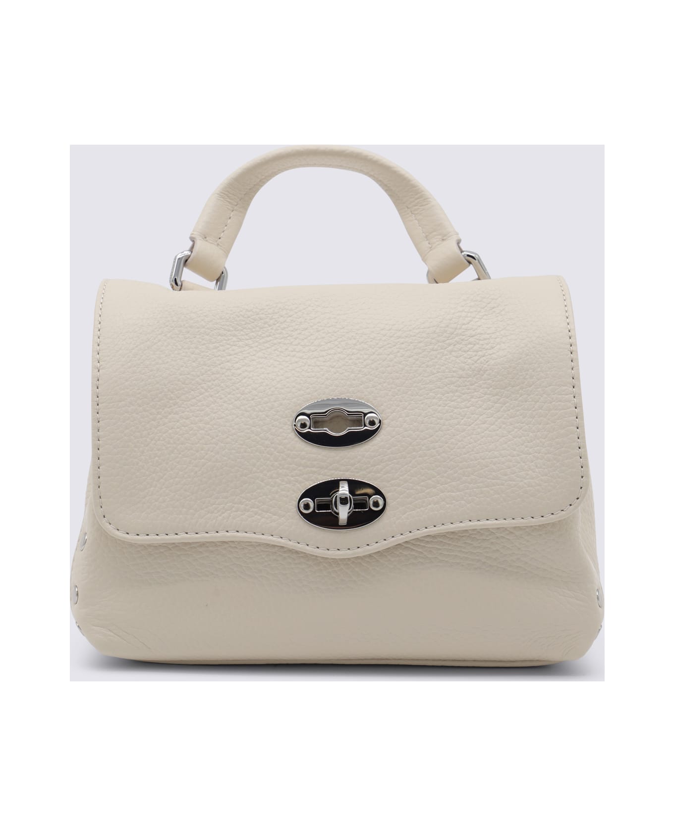Zanellato White Leather Postina Baby Top Handle Bag - BEIGE ALCALINO