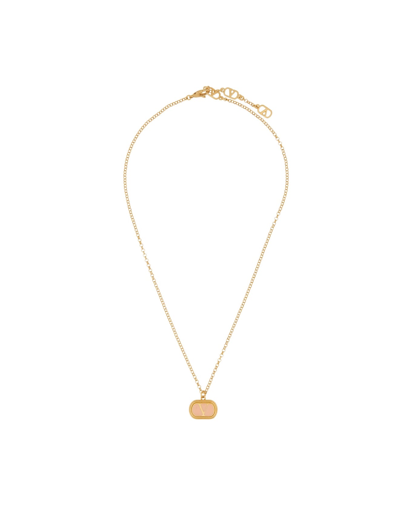 Valentino Garavani Brass And Enamel 
ovalette
 Necklace - GOLD