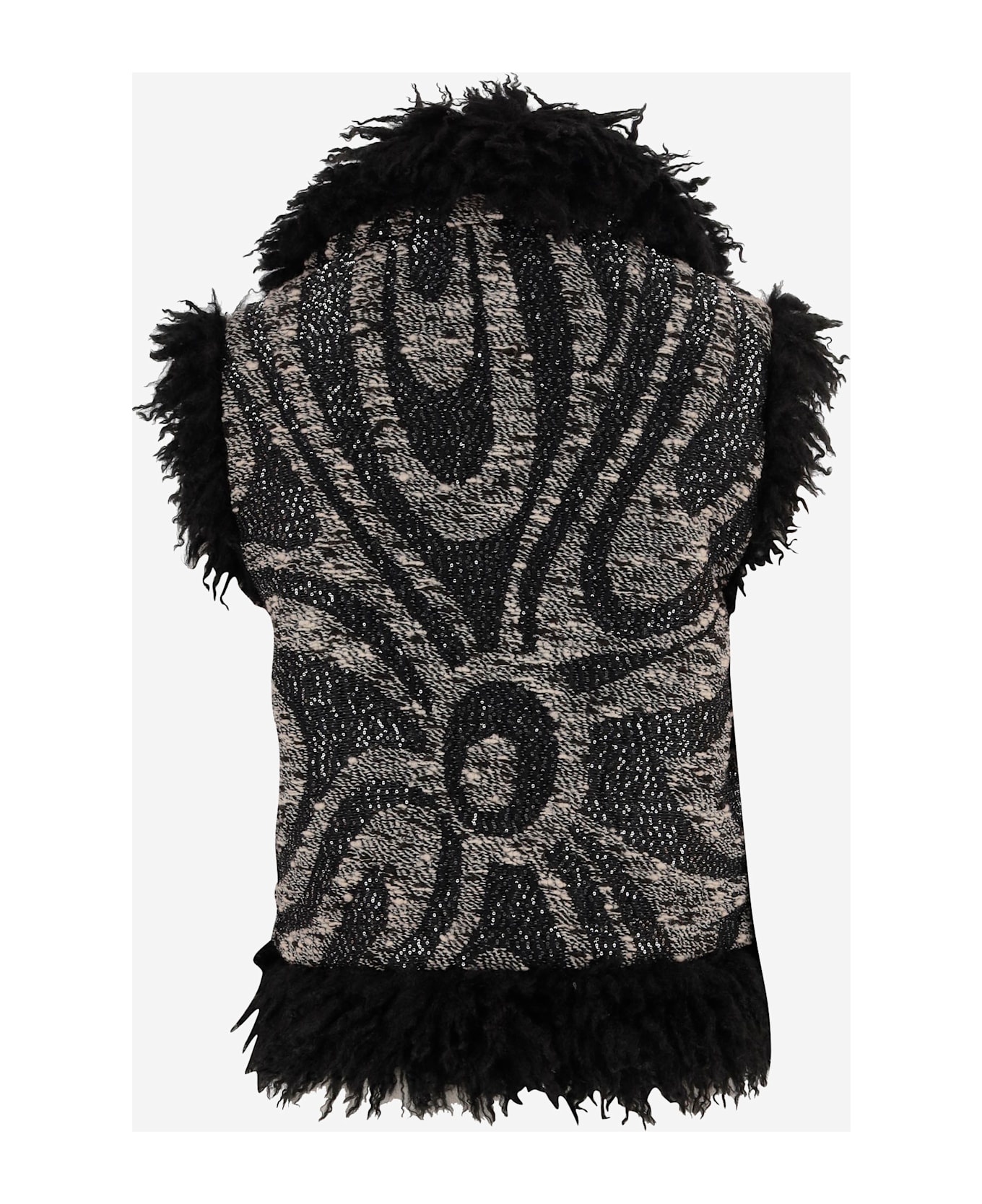 Pucci Wool Blend Vest With Abstract Print - Red