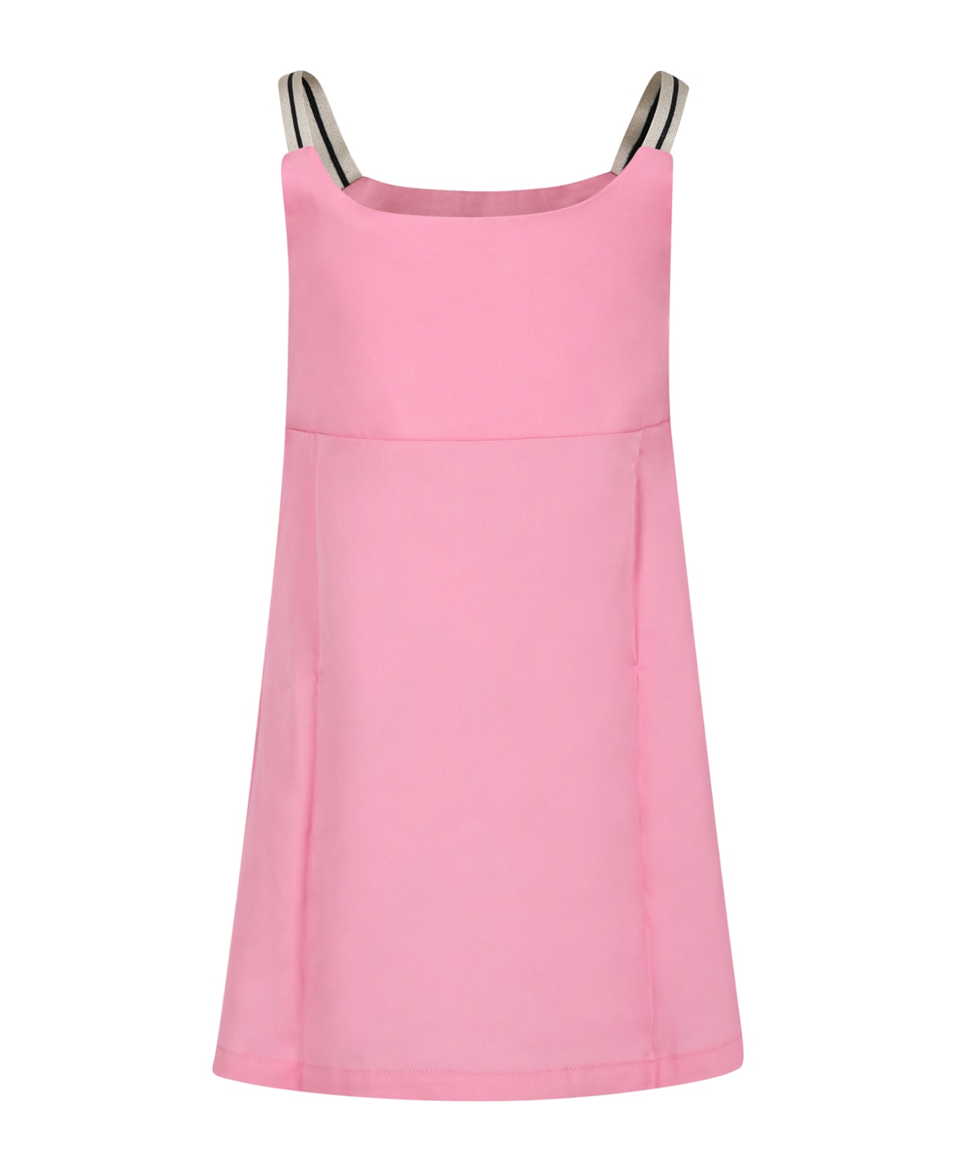 Palm Angels Pink Dress For Girl With Logo - Pink ワンピース＆ドレス