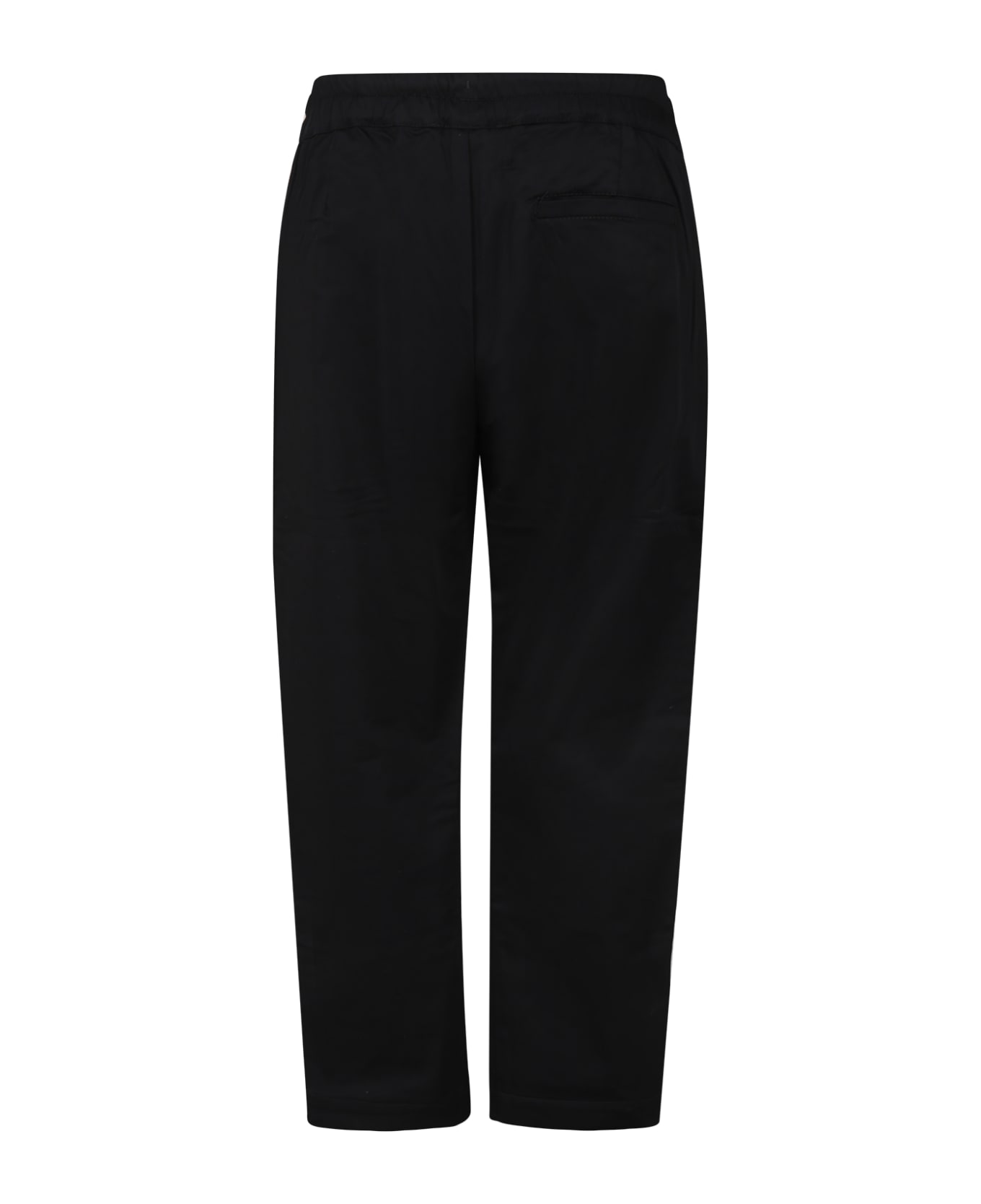 MSGM Black Trousers For Boy With Logo - Black