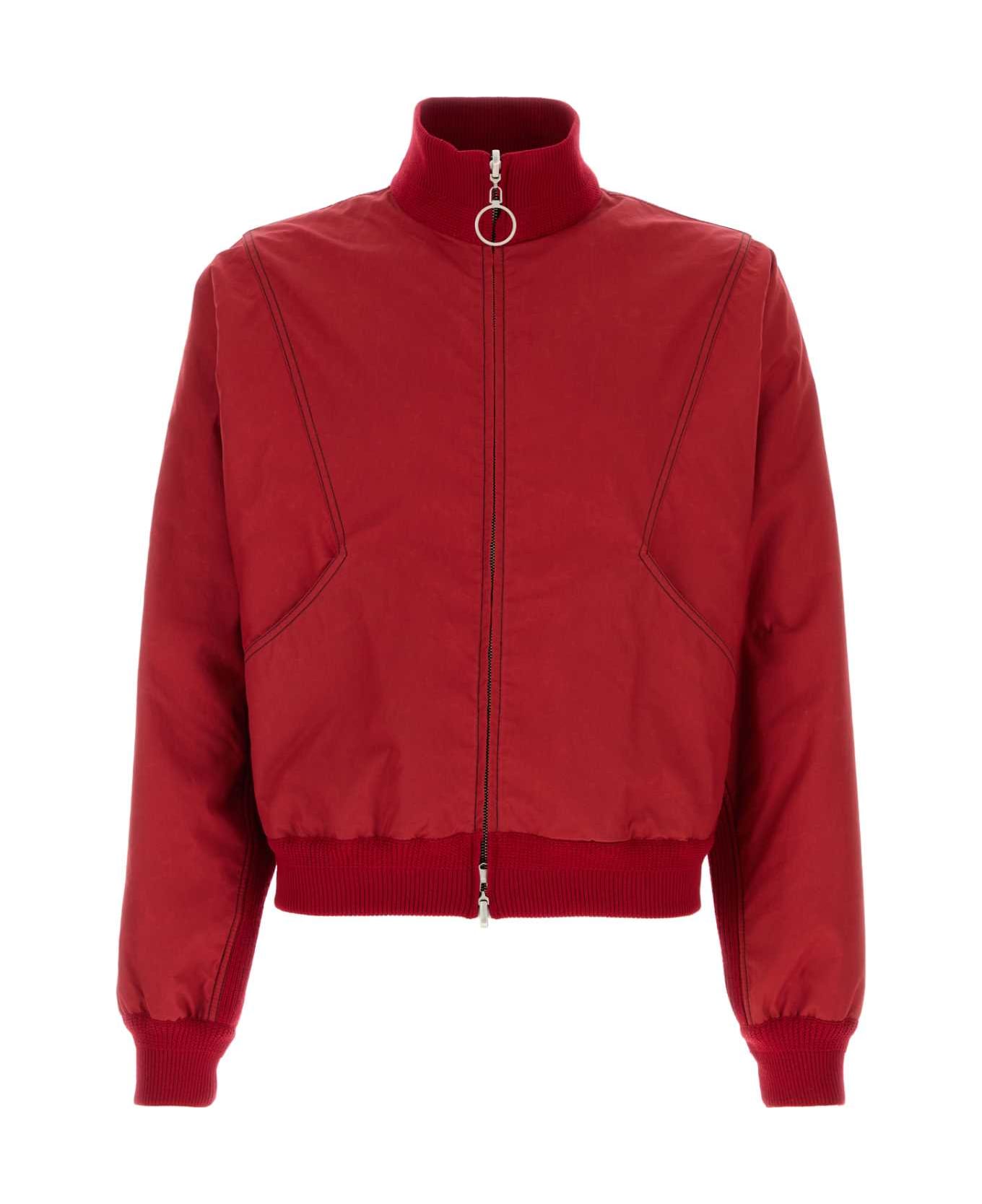 1989 Studio Red Cotton Bomber Jacket - RED