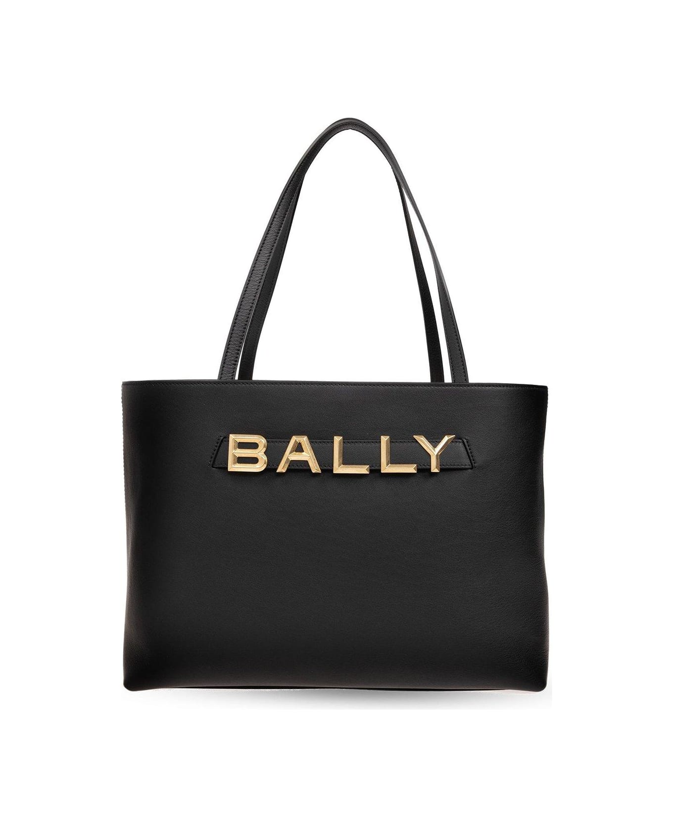 Bally Logo-lettering Magnetic Fastened Tote Bag - BLACK