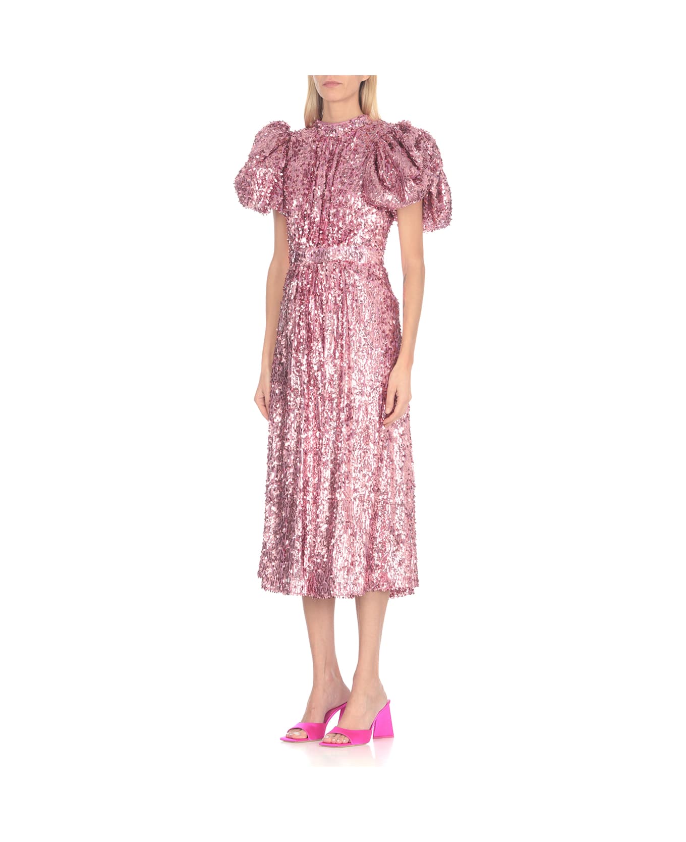 Rotate by Birger Christensen Dress With Paillettes - Pink