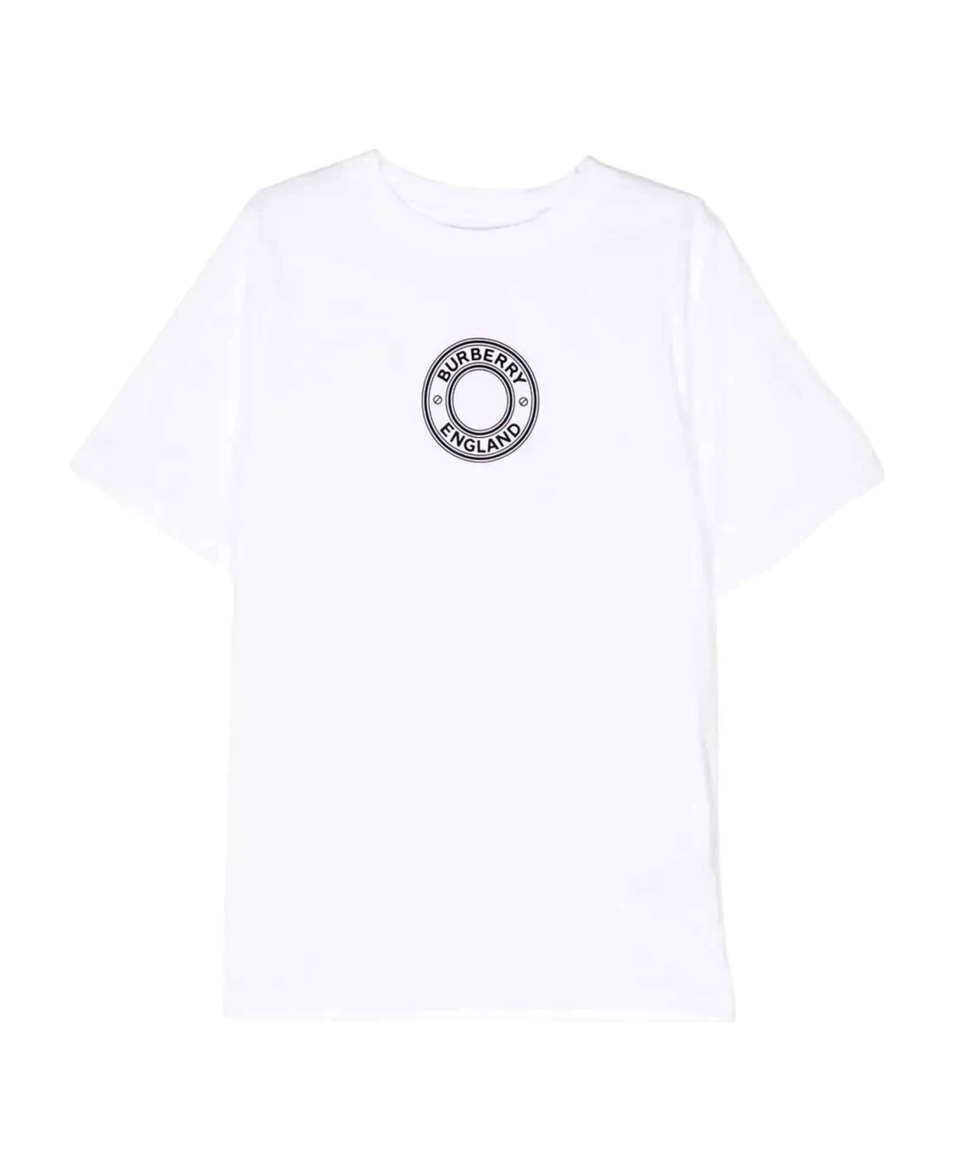 Burberry White T-shirt Boy . - Bianco Tシャツ＆ポロシャツ