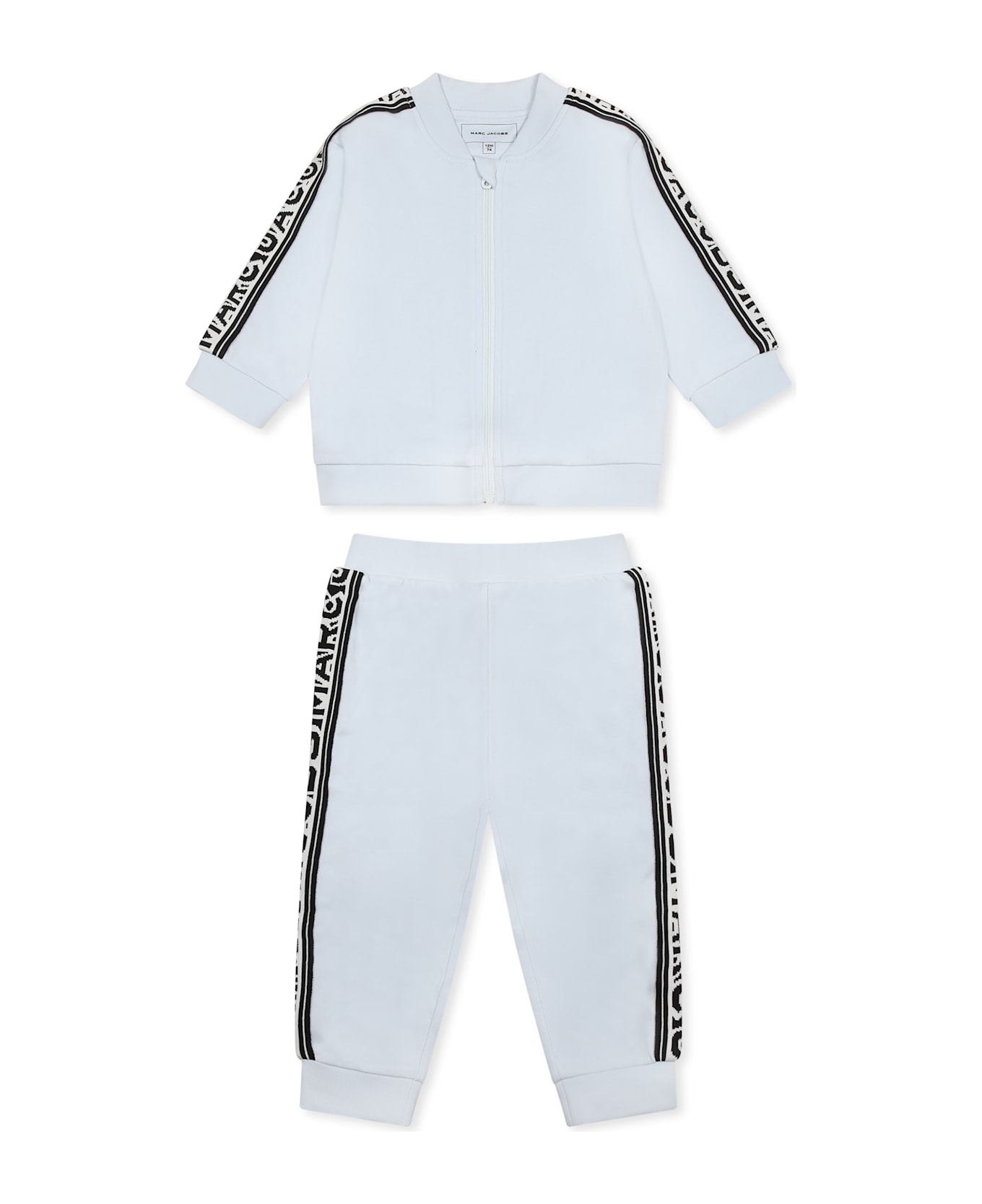 Little Marc Jacobs Light Blue Suit Or Baby Boy With Logo - Light Blue