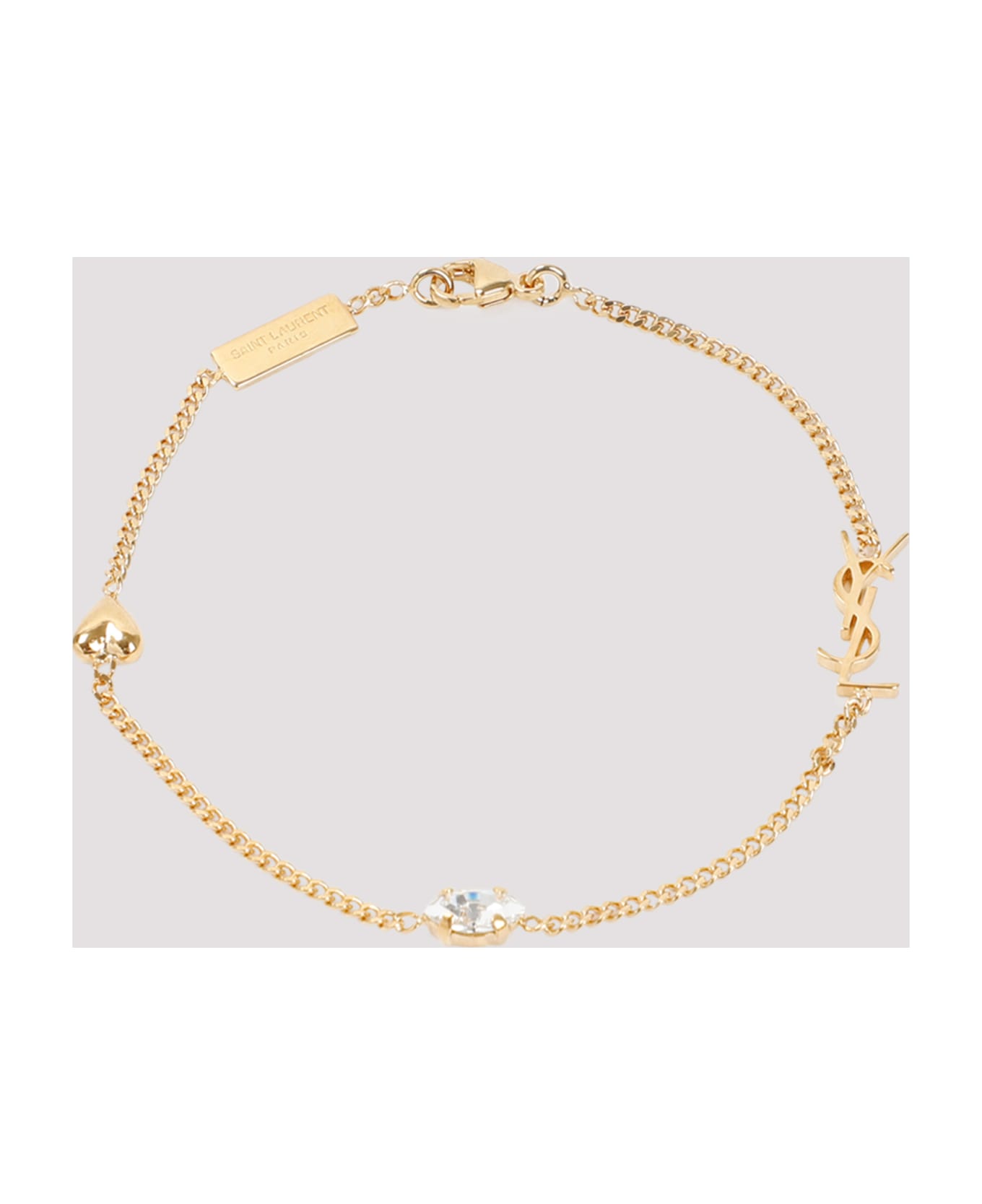 Saint Laurent Monogramme Bracelet - Or Laiton Creme