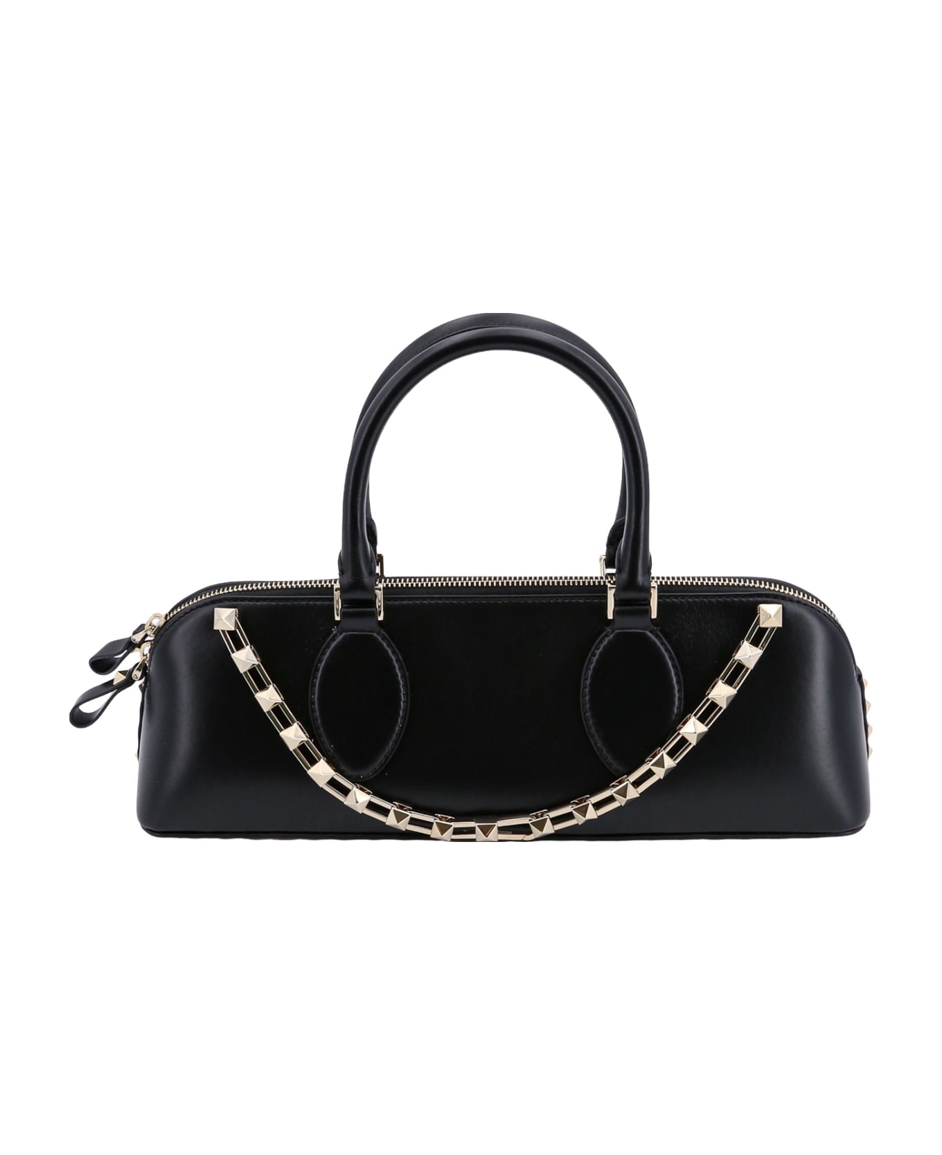 Valentino Garavani Rockstud E/w Leather Handbag - Black