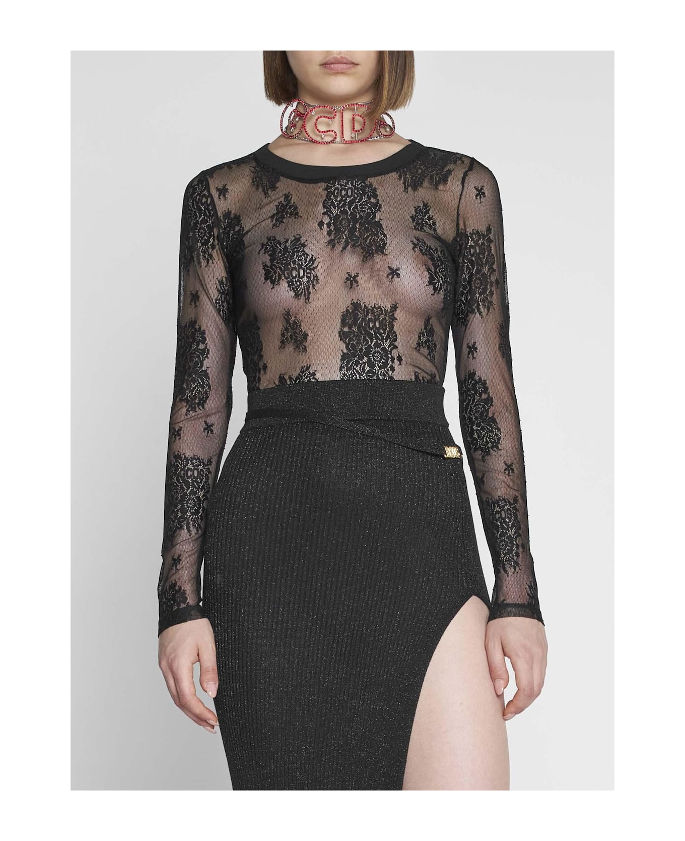 GCDS Lace Top - Black