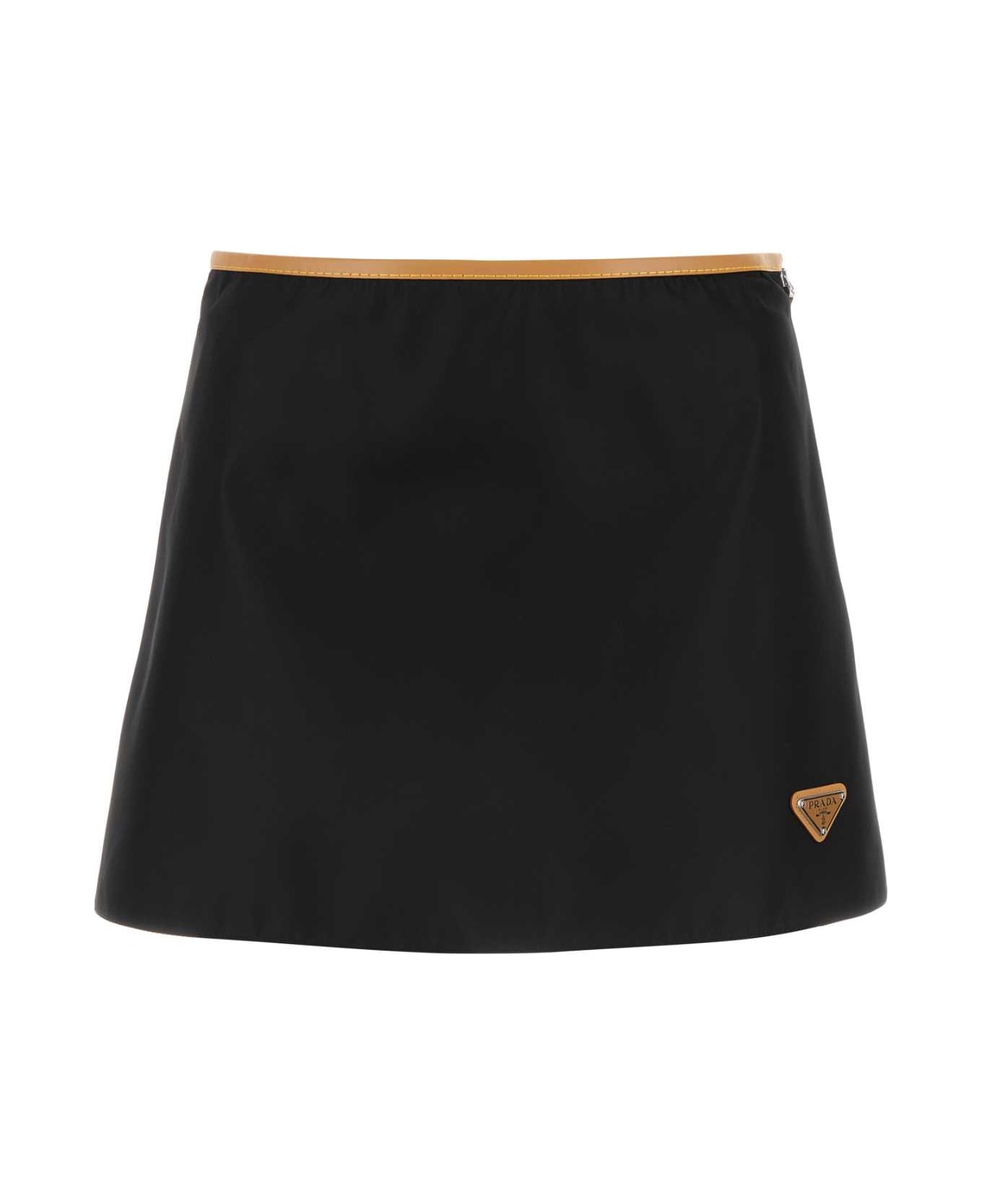 Prada Black Re-nylon Mini Skirt - NERO