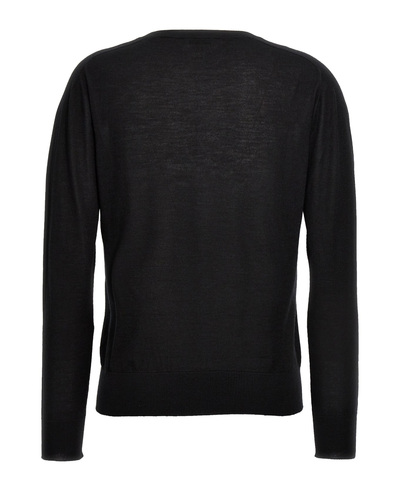 Kiton V-neck Sweater - Black  