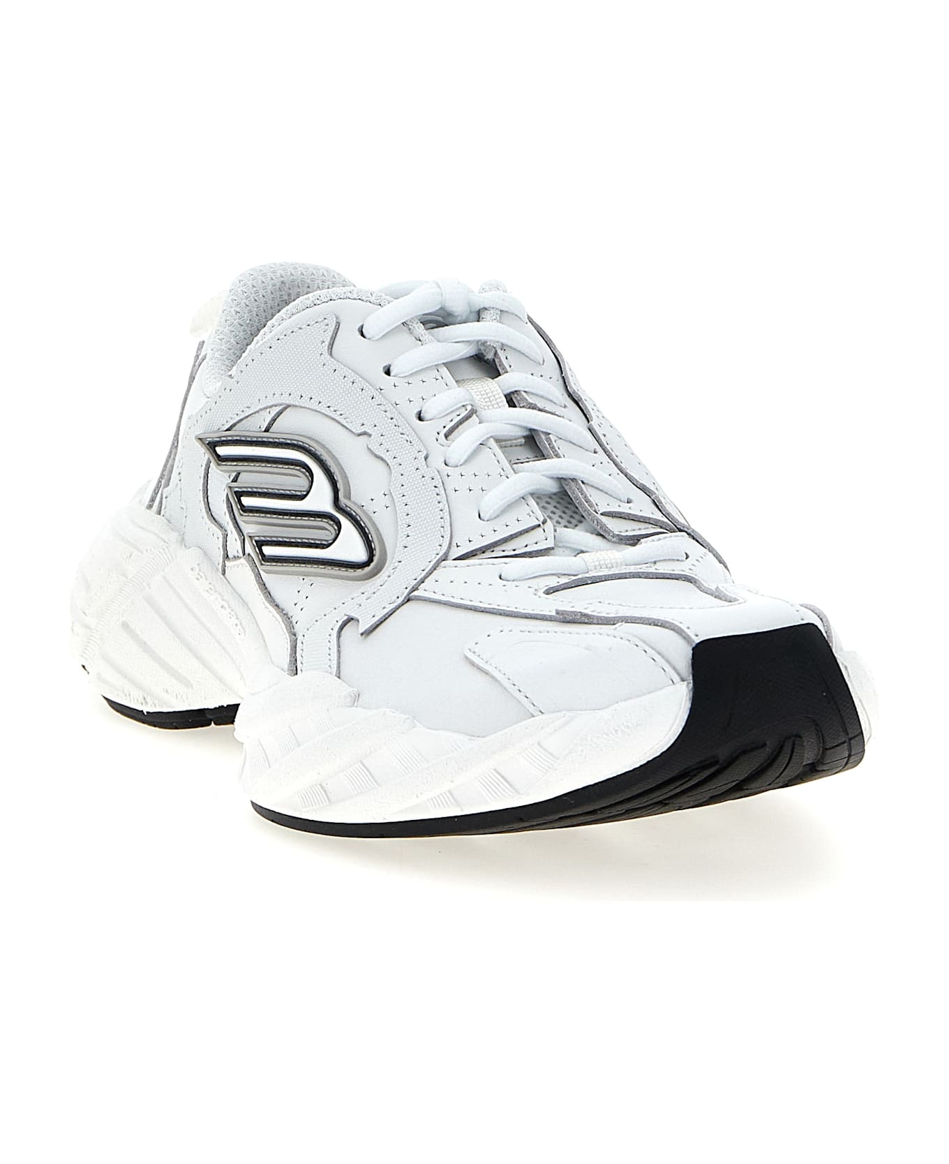 【BALENCIAGA】Monday スニーカー White BALENCIAGA Monday レザー スニーカー ラバートリム | NET-A-PORTER