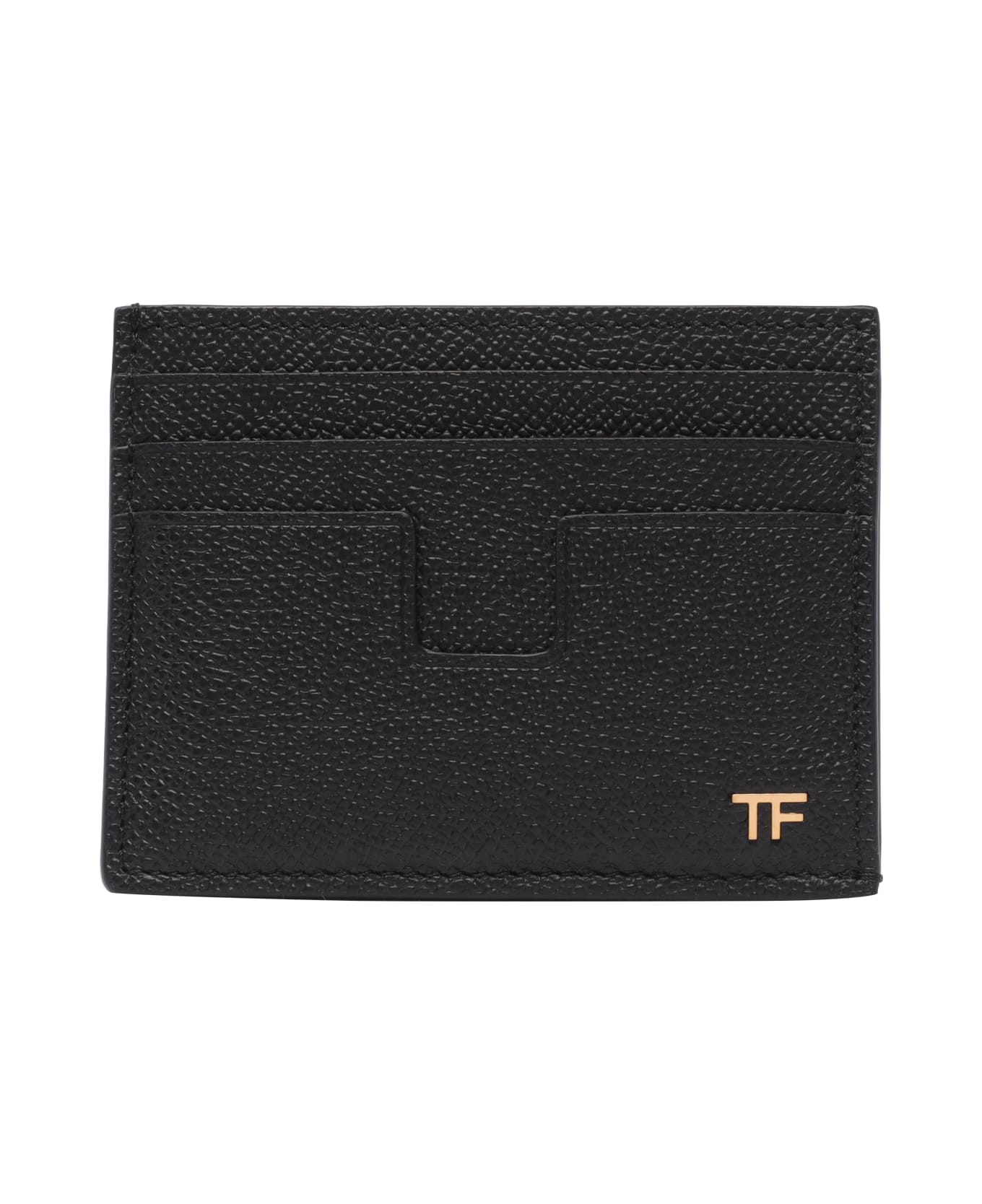 Tom Ford Small T Line Card Holder - Black