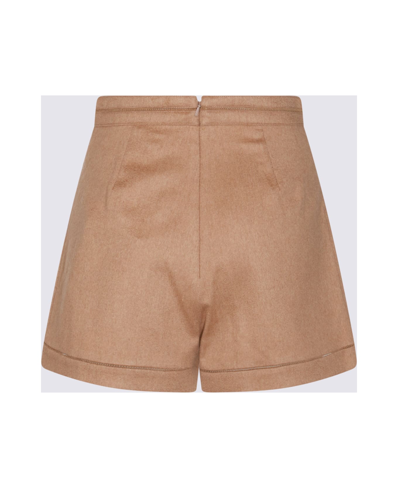 Max Mara Camel Wool Shorts - Camel