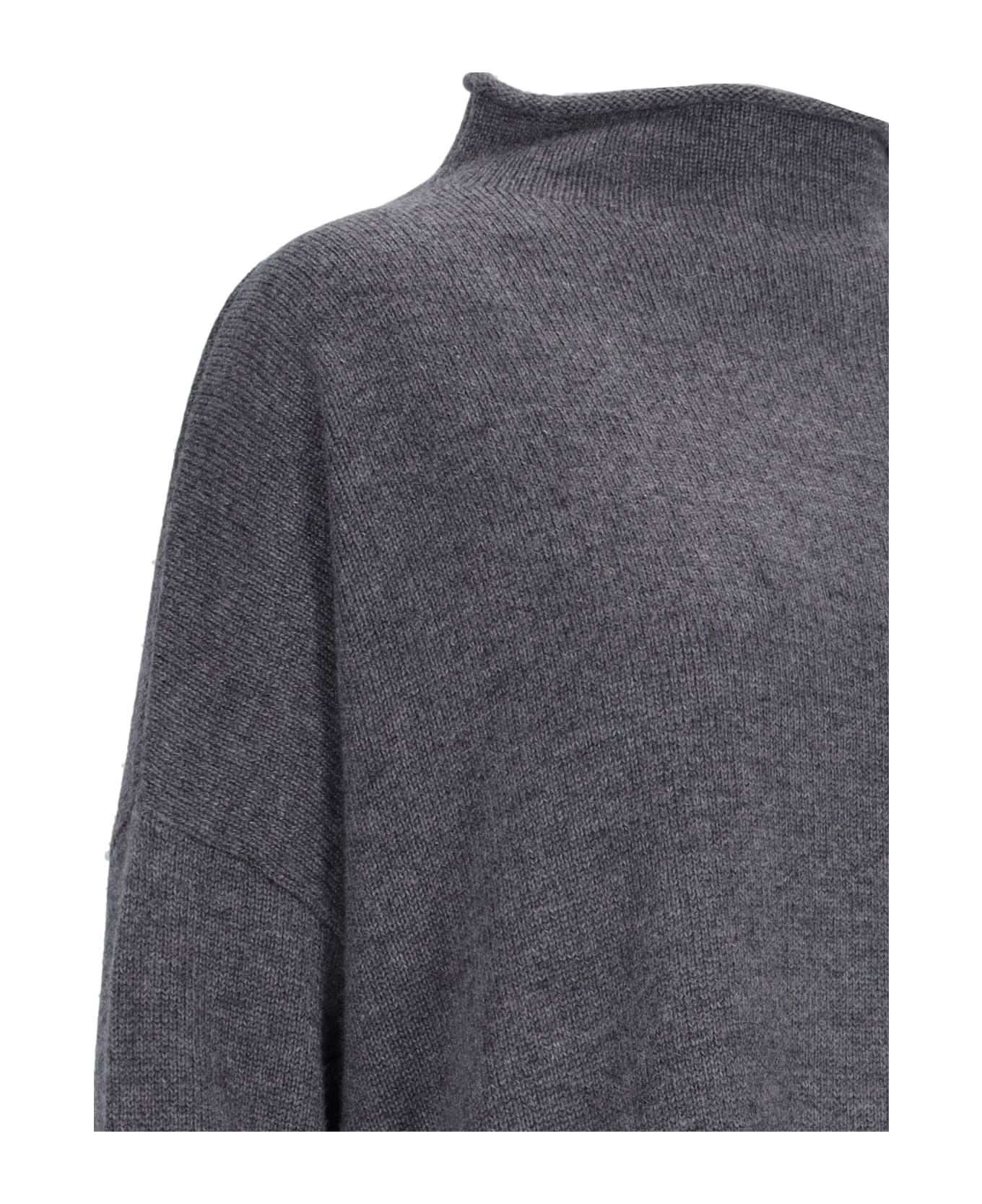 Lisa Yang Classic Sweater "sandy" - Gray