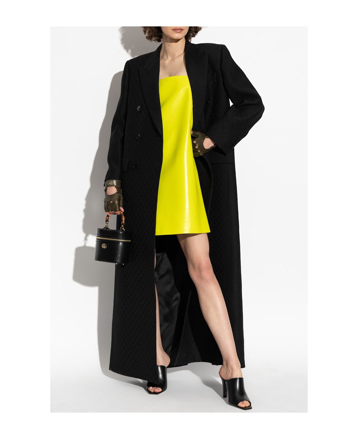 Gucci Leather Strap Dress - Green