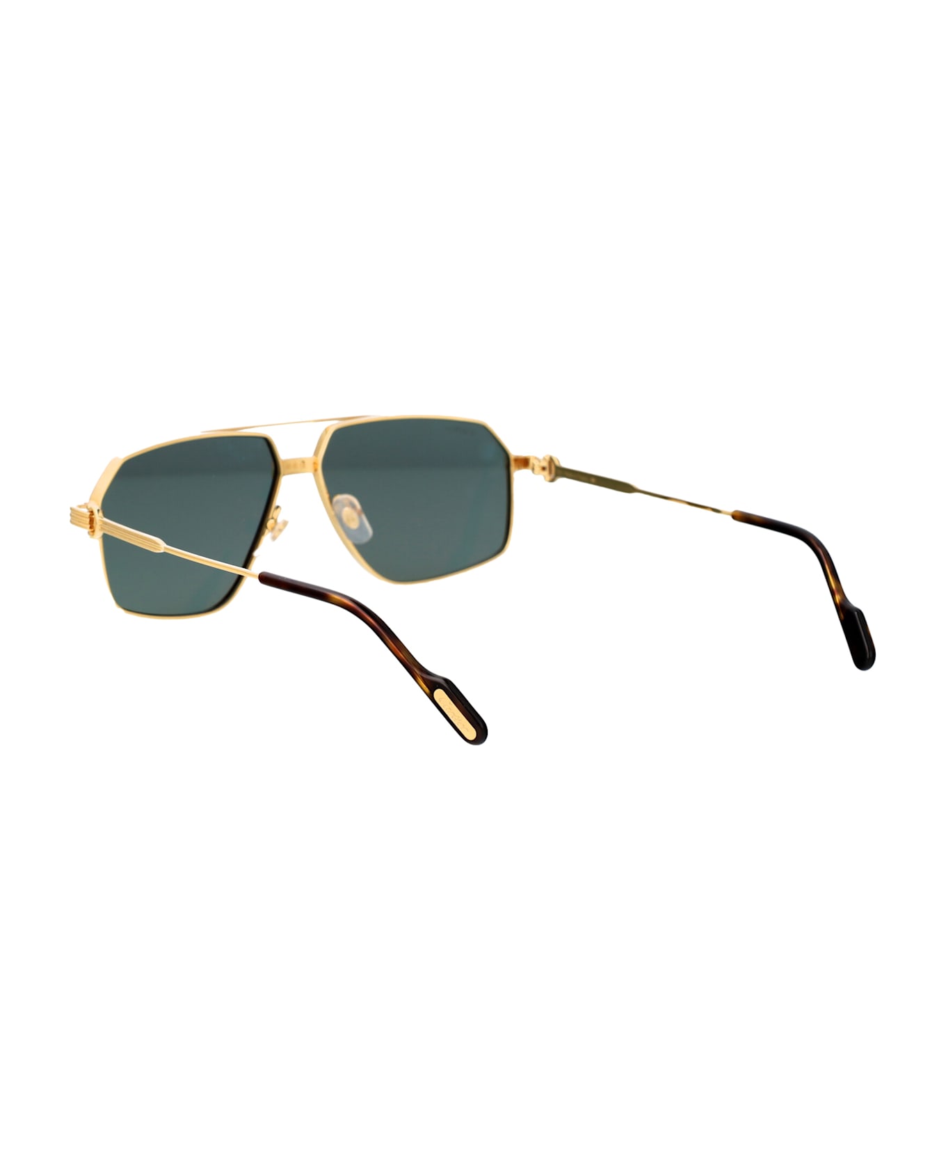 Cartier Eyewear Ct0270s Sunglasses - 008 GOLD GOLD GREEN