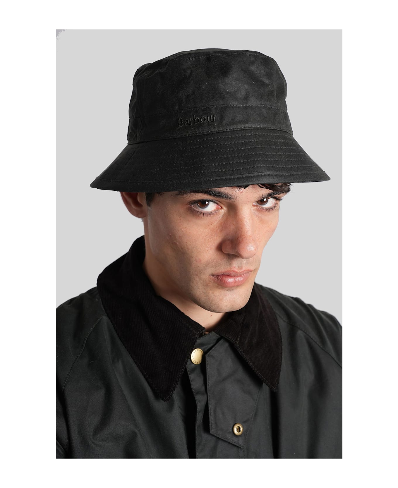 Barbour Wax Bucket Hats In Green Cotton - green