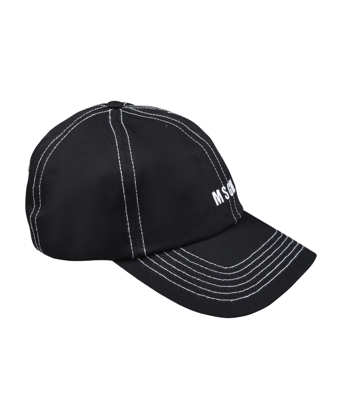 MSGM Black Hat With Visor For Boy - Black