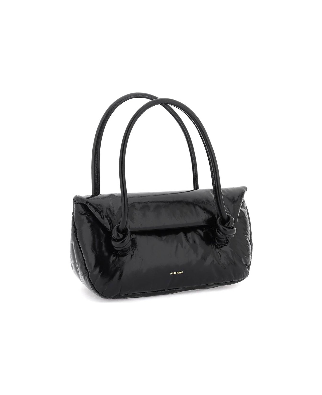 Jil Sander Patent Leather Small Shoulder Bag - BLACK (Black)