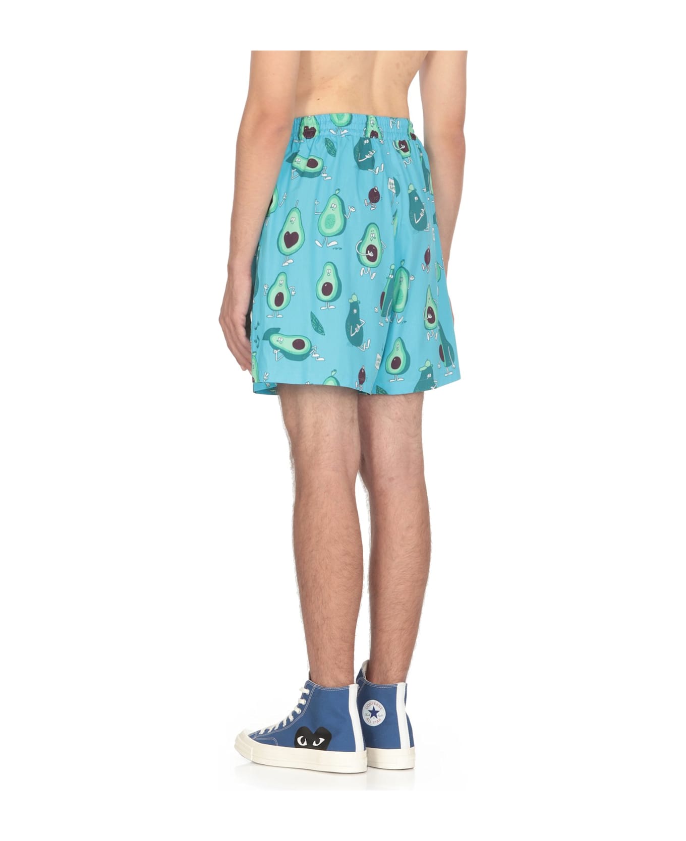 Junya Watanabe Graphic-printed Elasticated Waistband Shorts