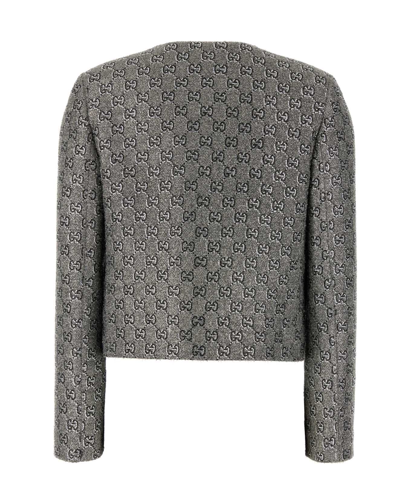 Gucci Embellished Tweed Blazer - ANTRACITEGREYMEL