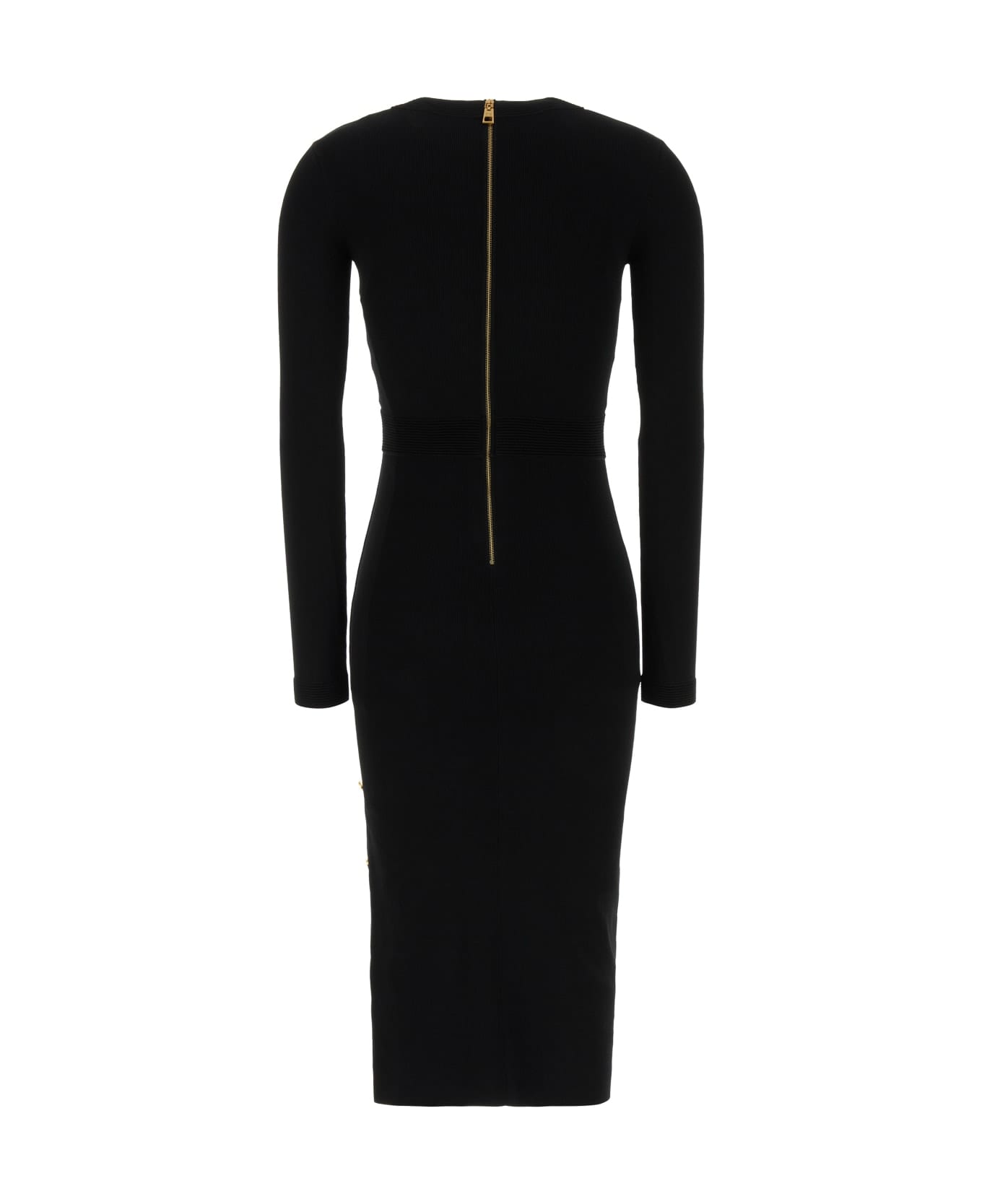 Elisabetta Franchi Abito Midi Spacco Laterale - NERO