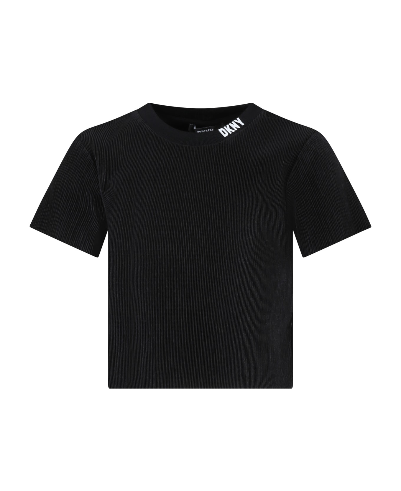 DKNY Black T-shirt For Girl - Black