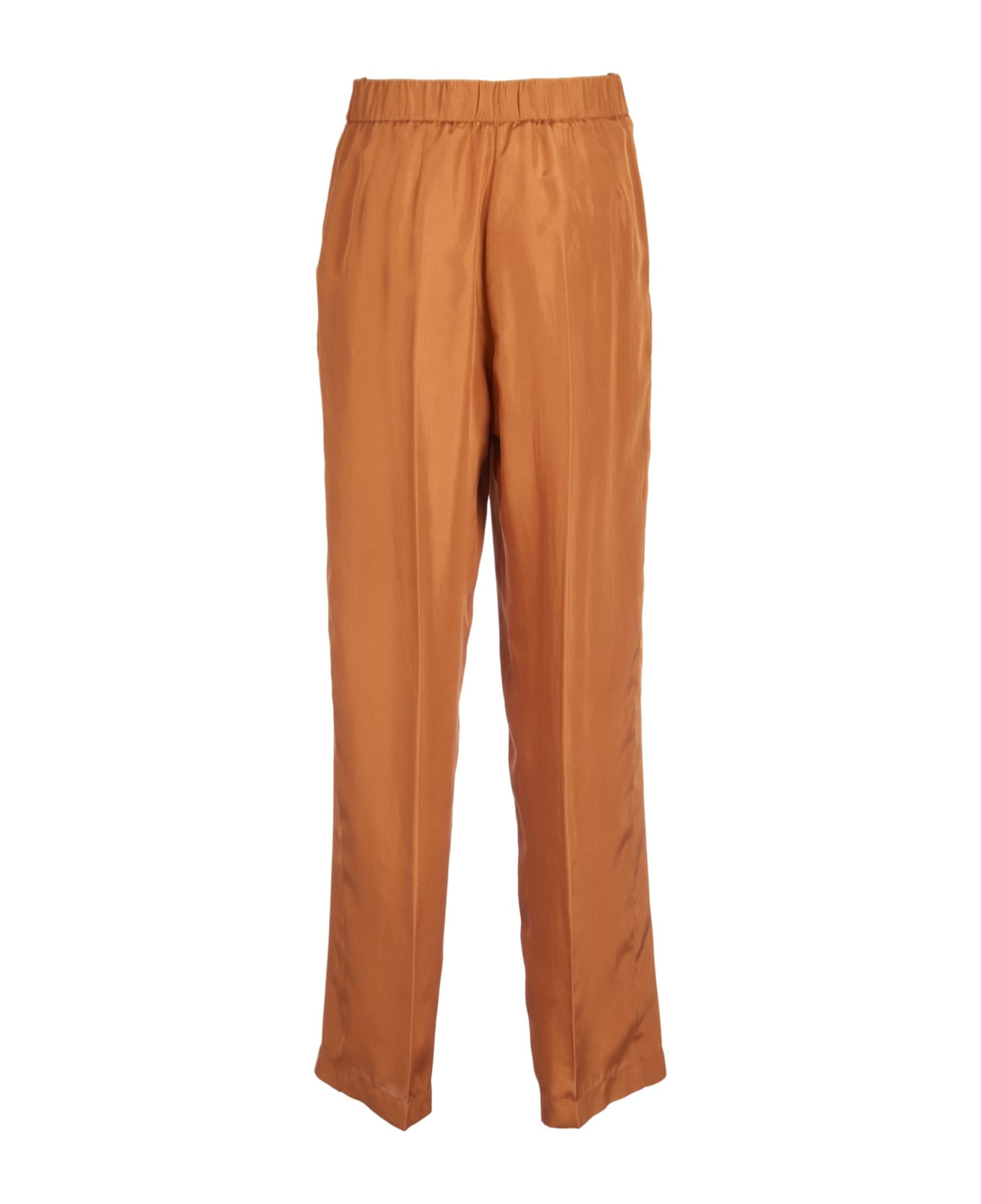 Forte_Forte Concealed Straight Trousers - Bronze