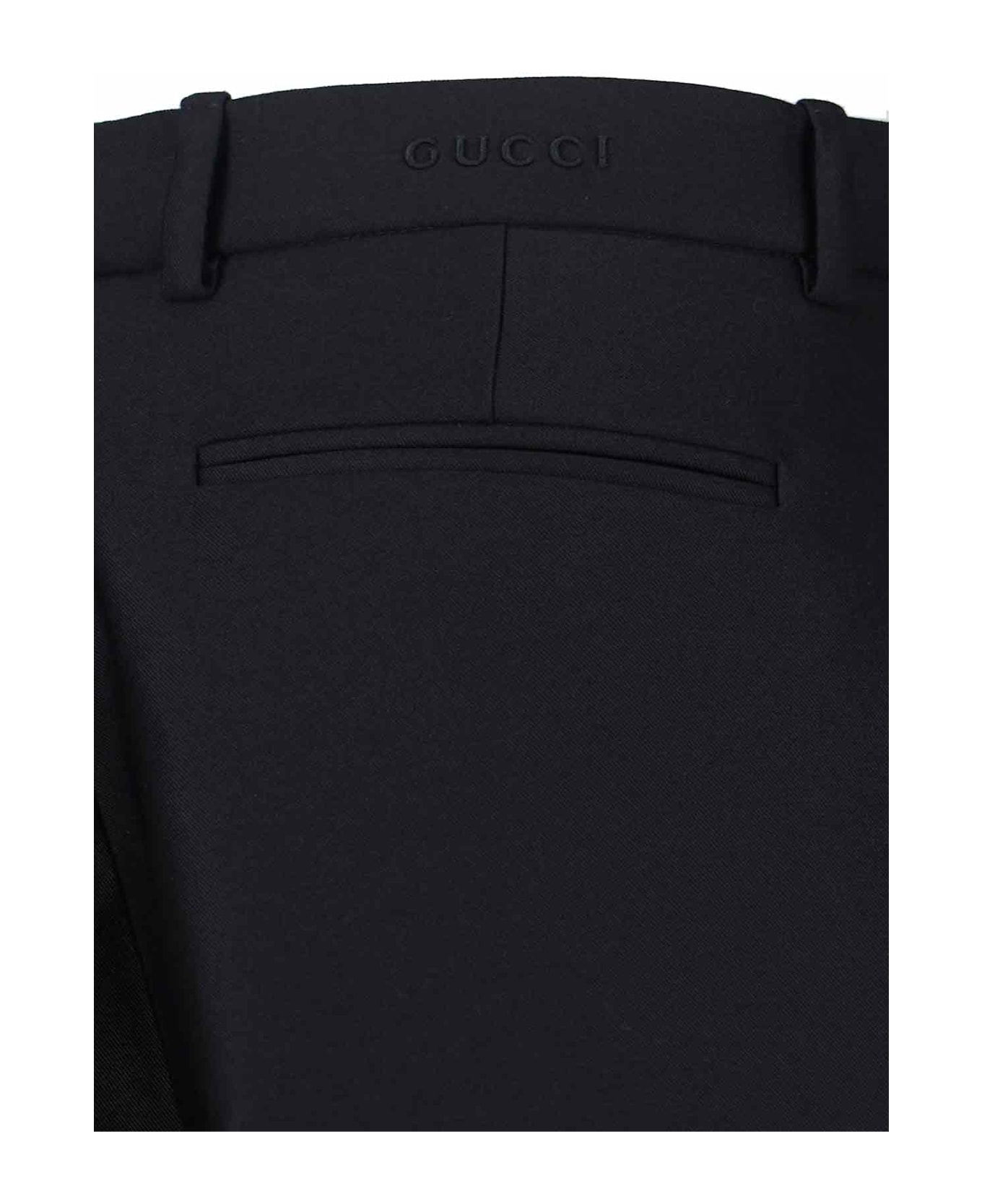 Gucci Wool And Silk Pants - Black  