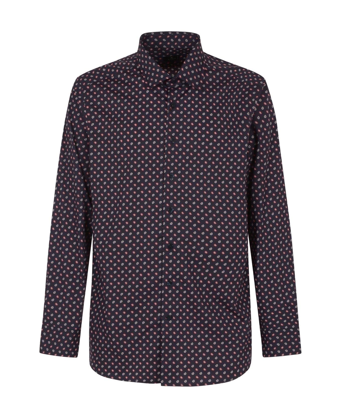 Etro Paisley-printed Stretch Shirt - BLU