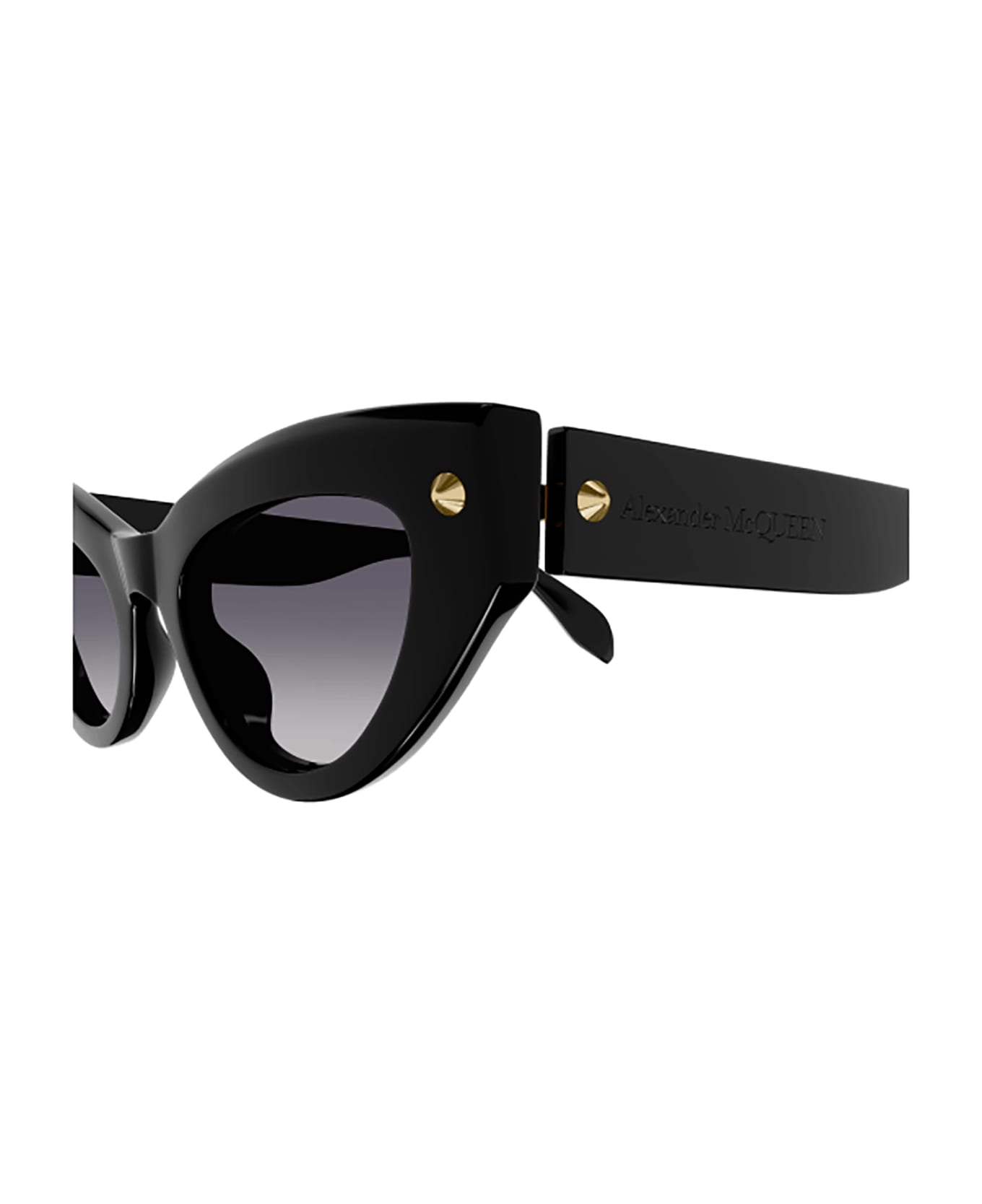 Alexander McQueen Eyewear AM0407S Sunglasses - Black Black Grey