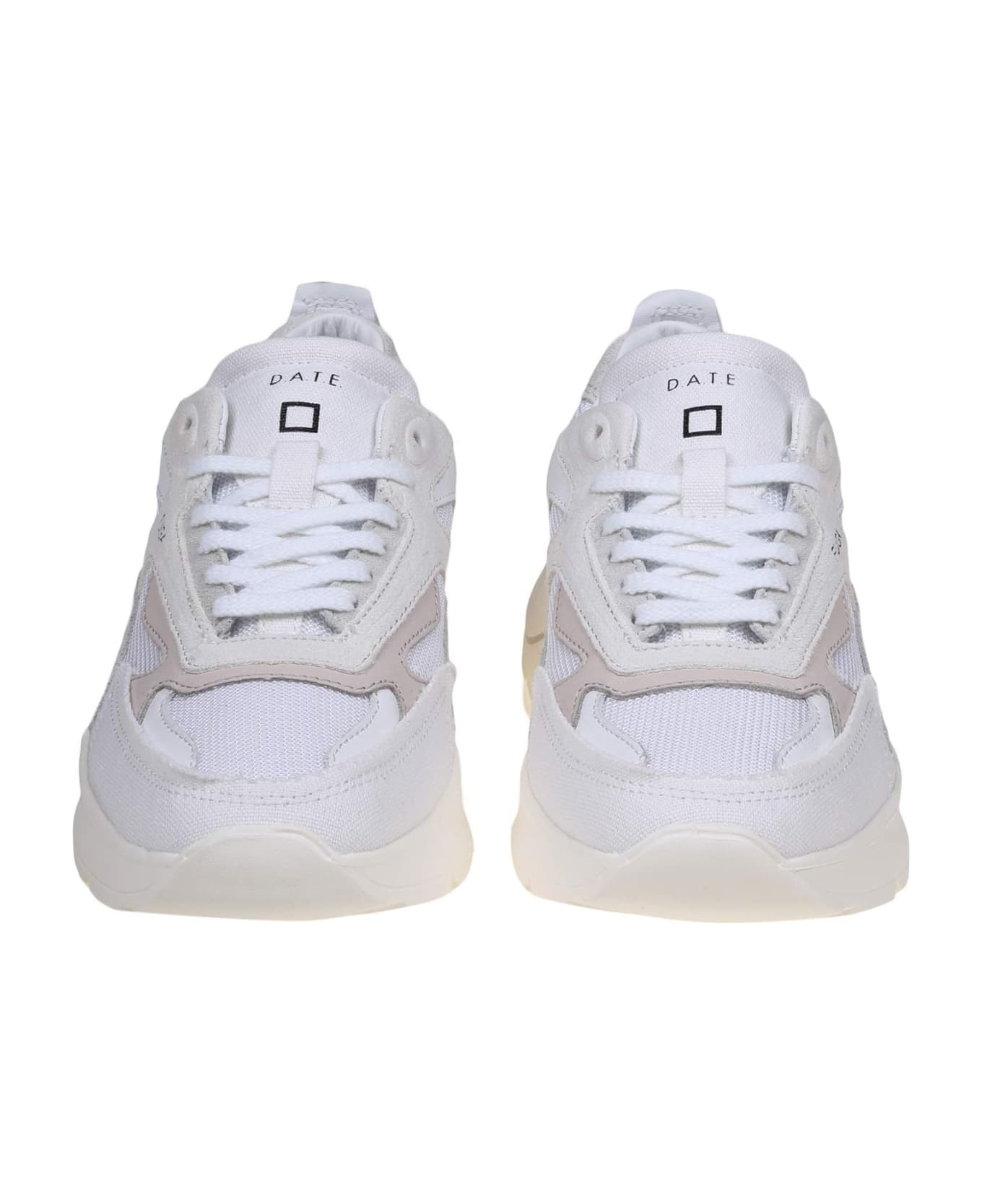 D.A.T.E. Fuga Sneakers In White balance And Fabric - White