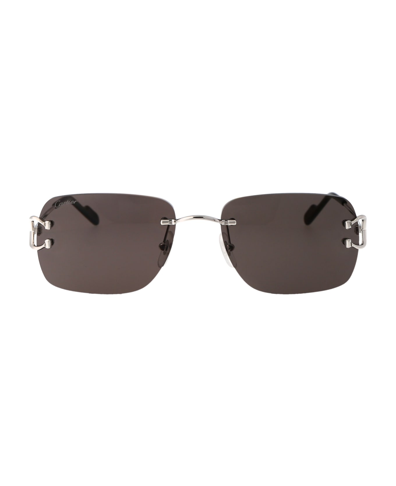 Cartier Eyewear Ct0330s Sunglasses - 001 SILVER SILVER GREY