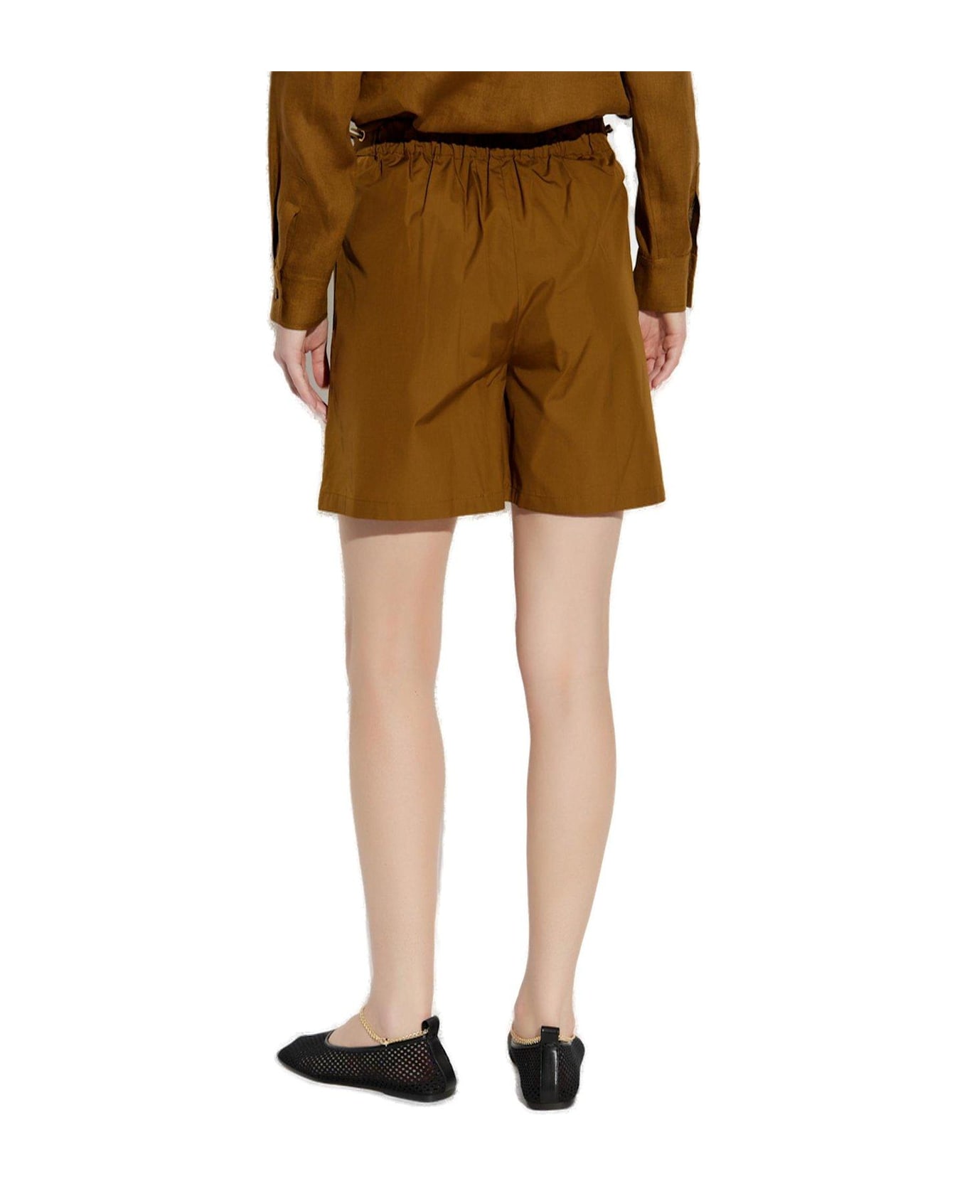 Max Mara Haway High-waist Shorts - Olive green
